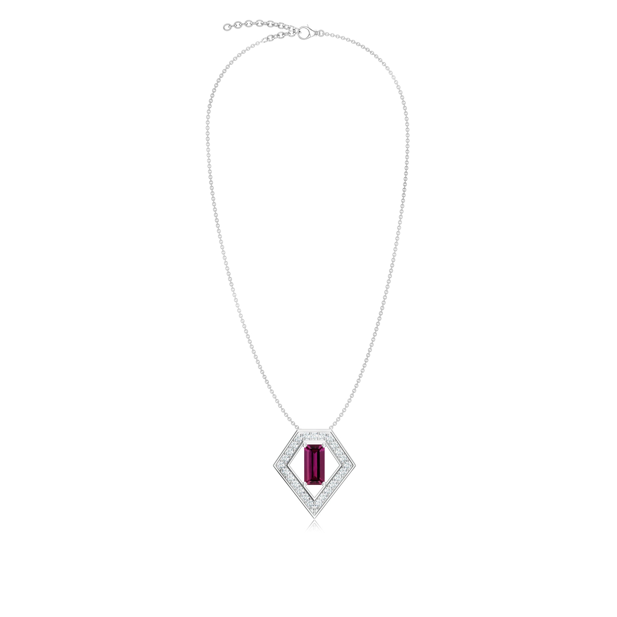 Pietra Collection Rhodolite Garnet & Moissanite Pendant