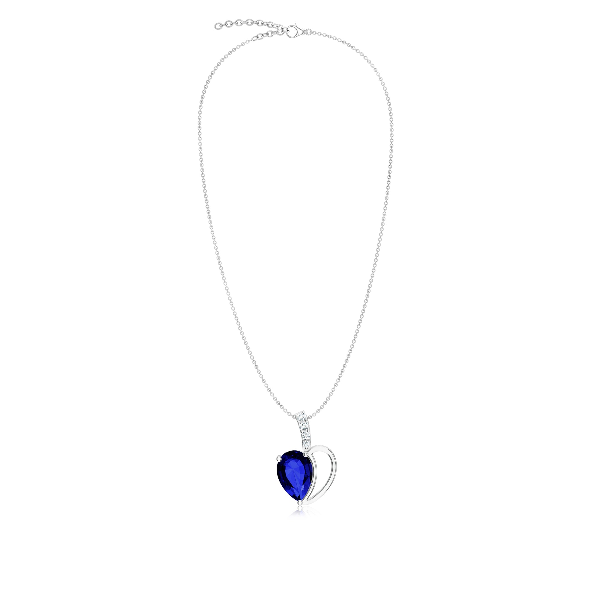 Pietra Collection Heart-Shaped Iolite Pendant