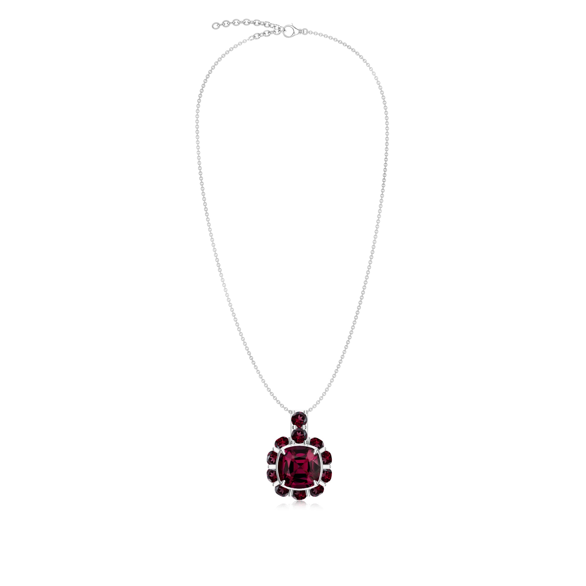 Pietra Collection Teardrop Amethyst & Moissanite Pendant