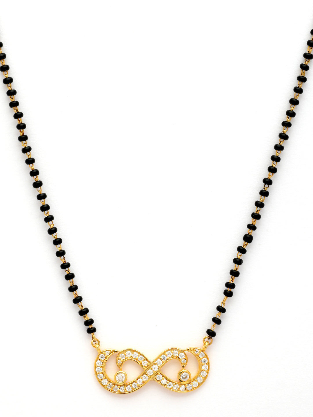 Gold-Plated Infinity Moissanite Mangalsutra in 925 Sterling Silver