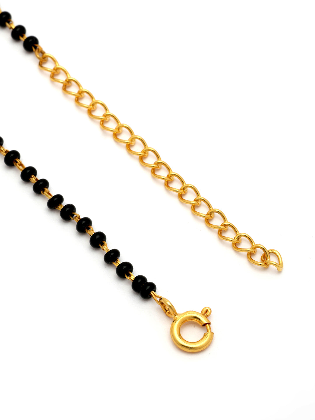 Gold-Plated Heart Rhodolite Garnet Key Mangalsutra in 925 Sterling Silver