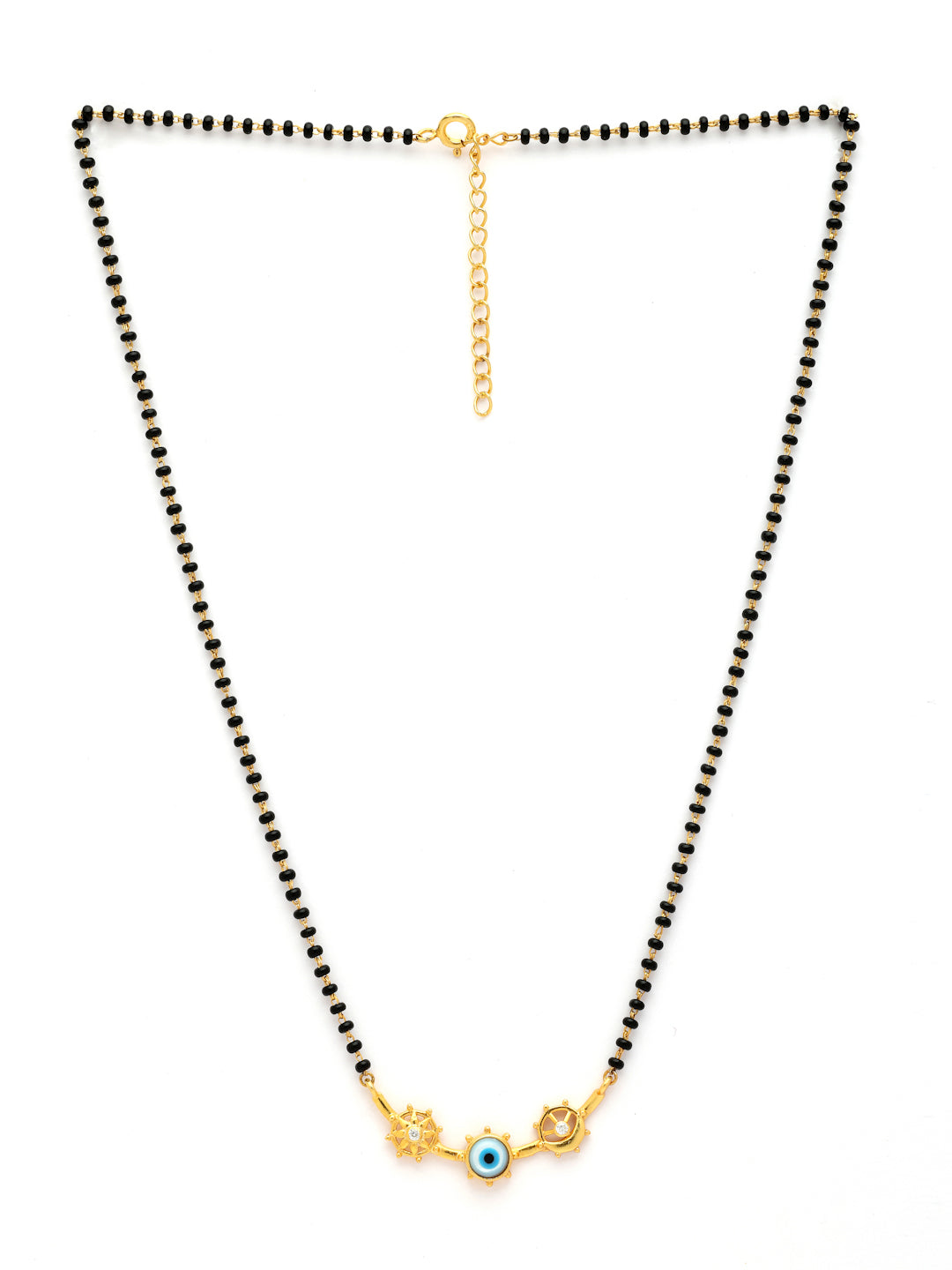 Gold-Plated Evil Eye & Moissanite Mangalsutra in 925 Sterling Silver