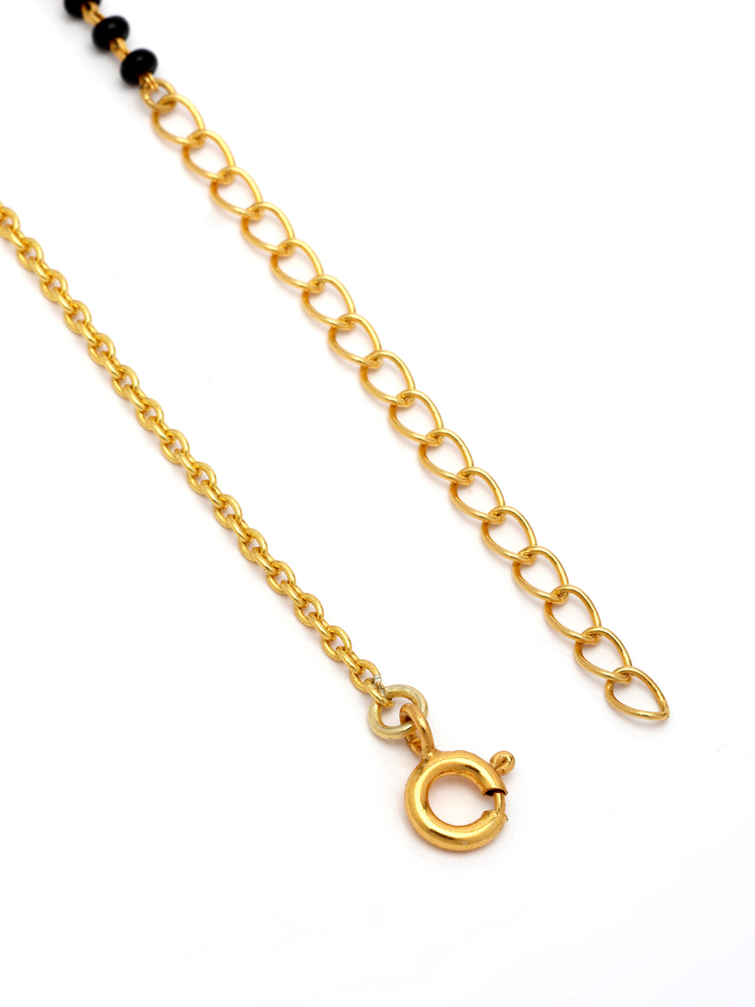 Gold-Plated Double Heart Moissanite Mangalsutra in 925 Sterling Silver