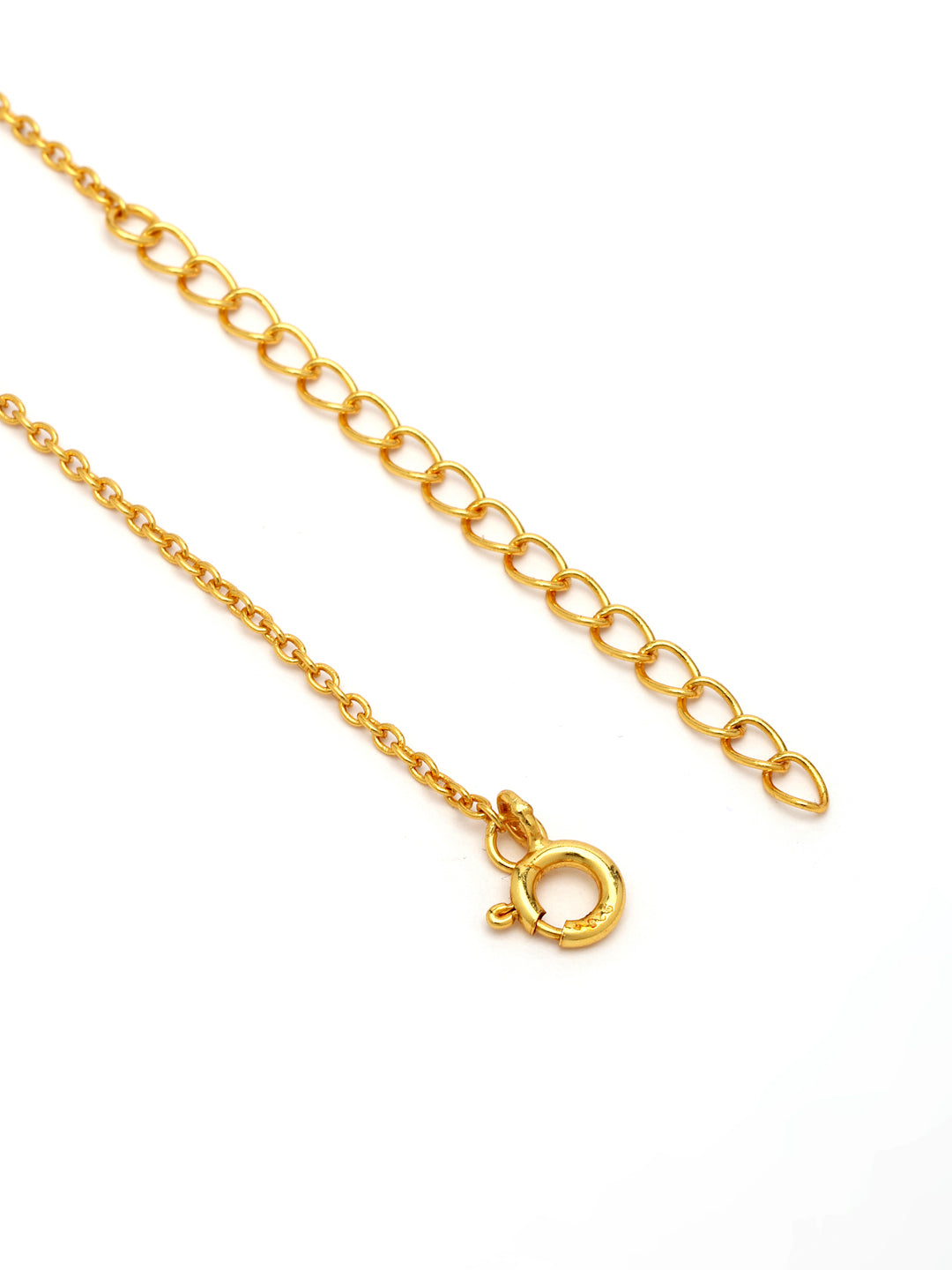 Gold-Plated Royal Blue Floral Moissanite Mangalsutra in 925 Sterling Silver