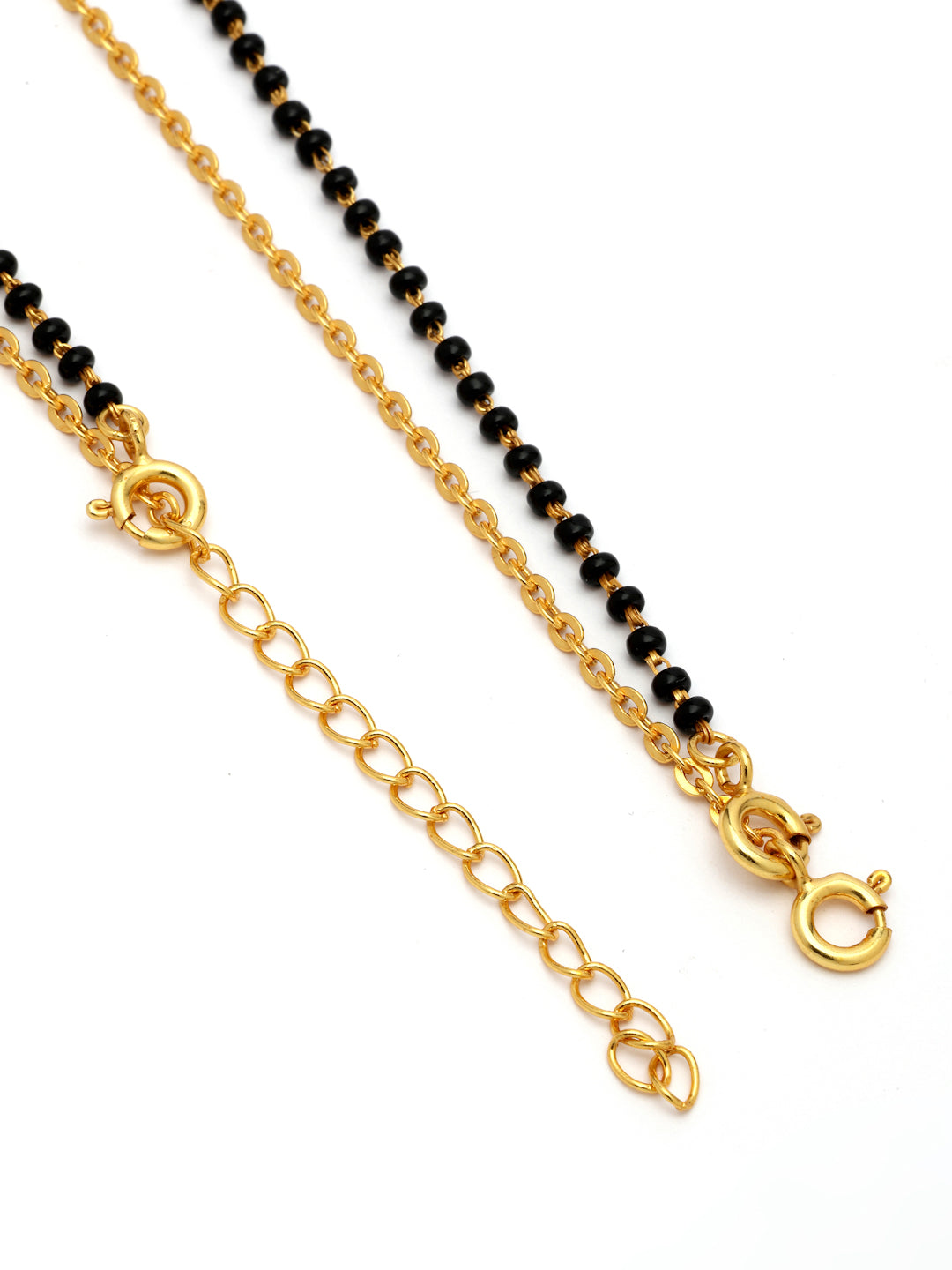 Gold-Plated Double-Layer Swirl Moissanite Mangalsutra in 925 Sterling Silver