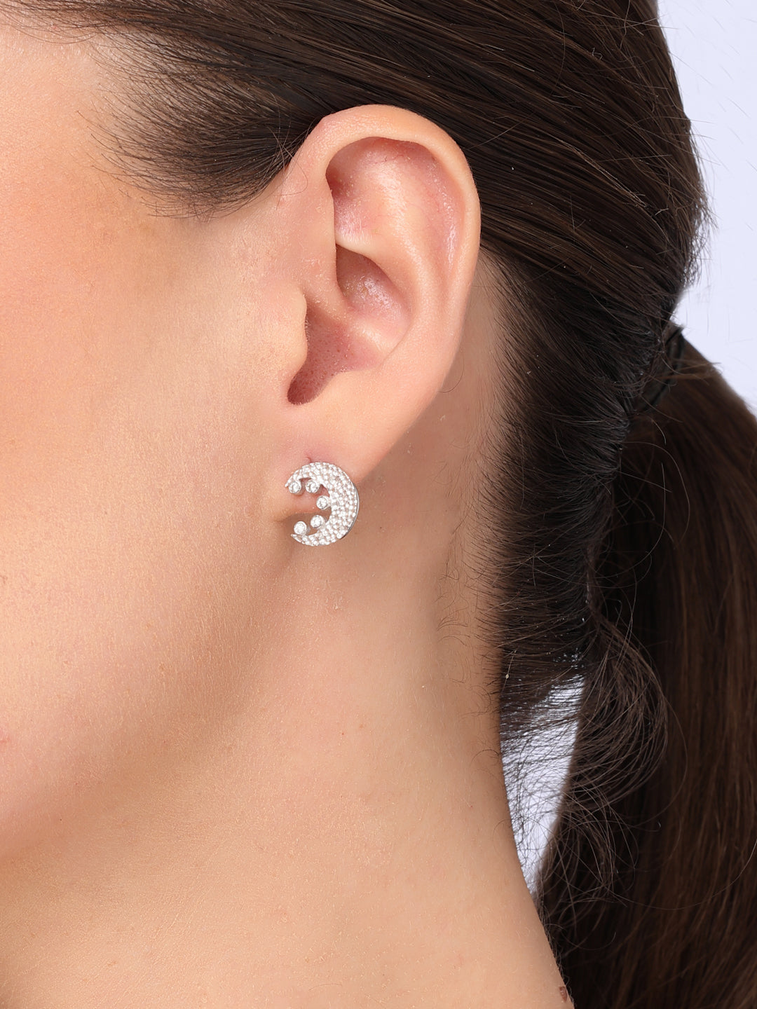 Crecent Moon Reflective Earrings
