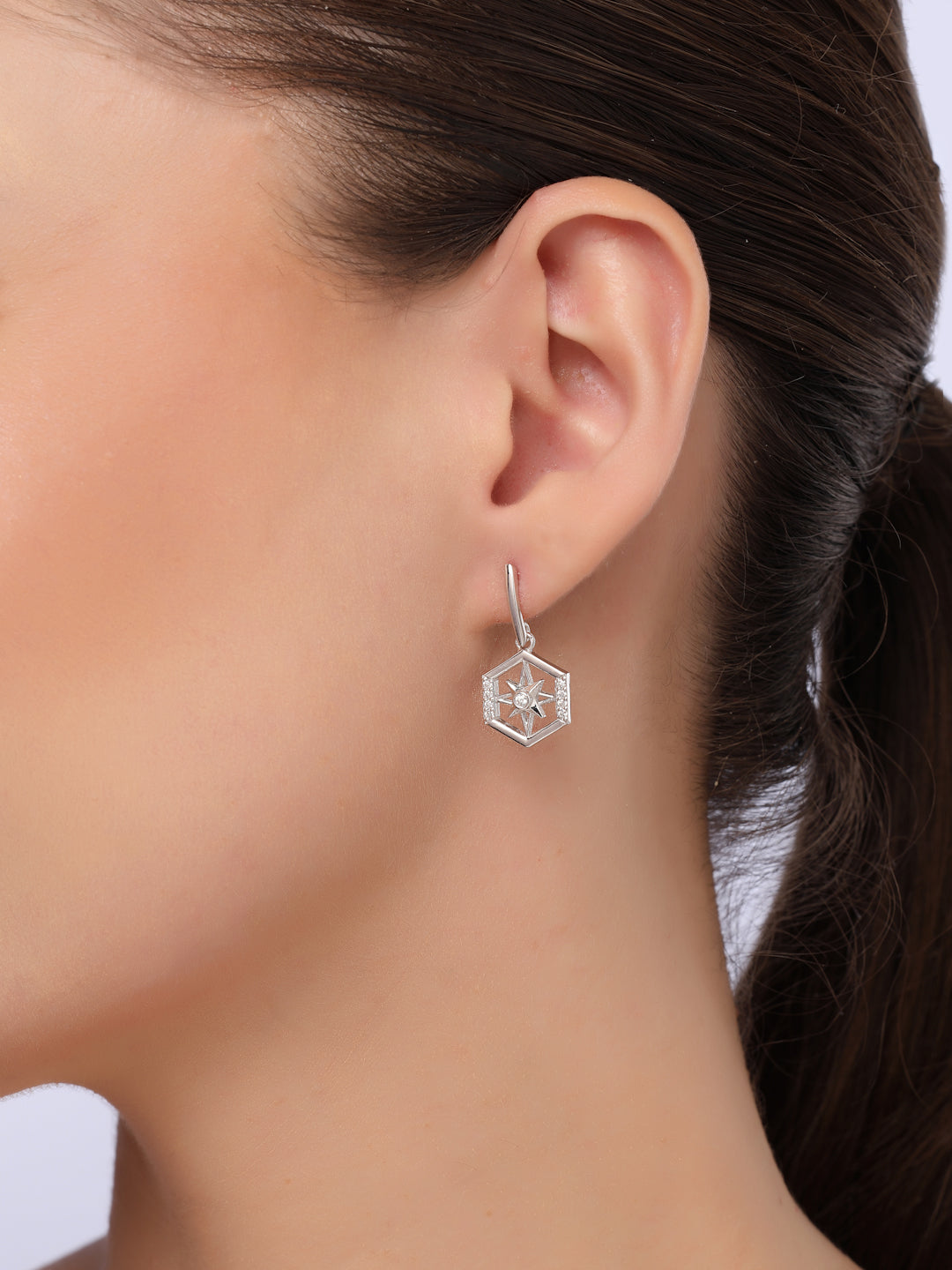 Finite Star Moissanite Earring