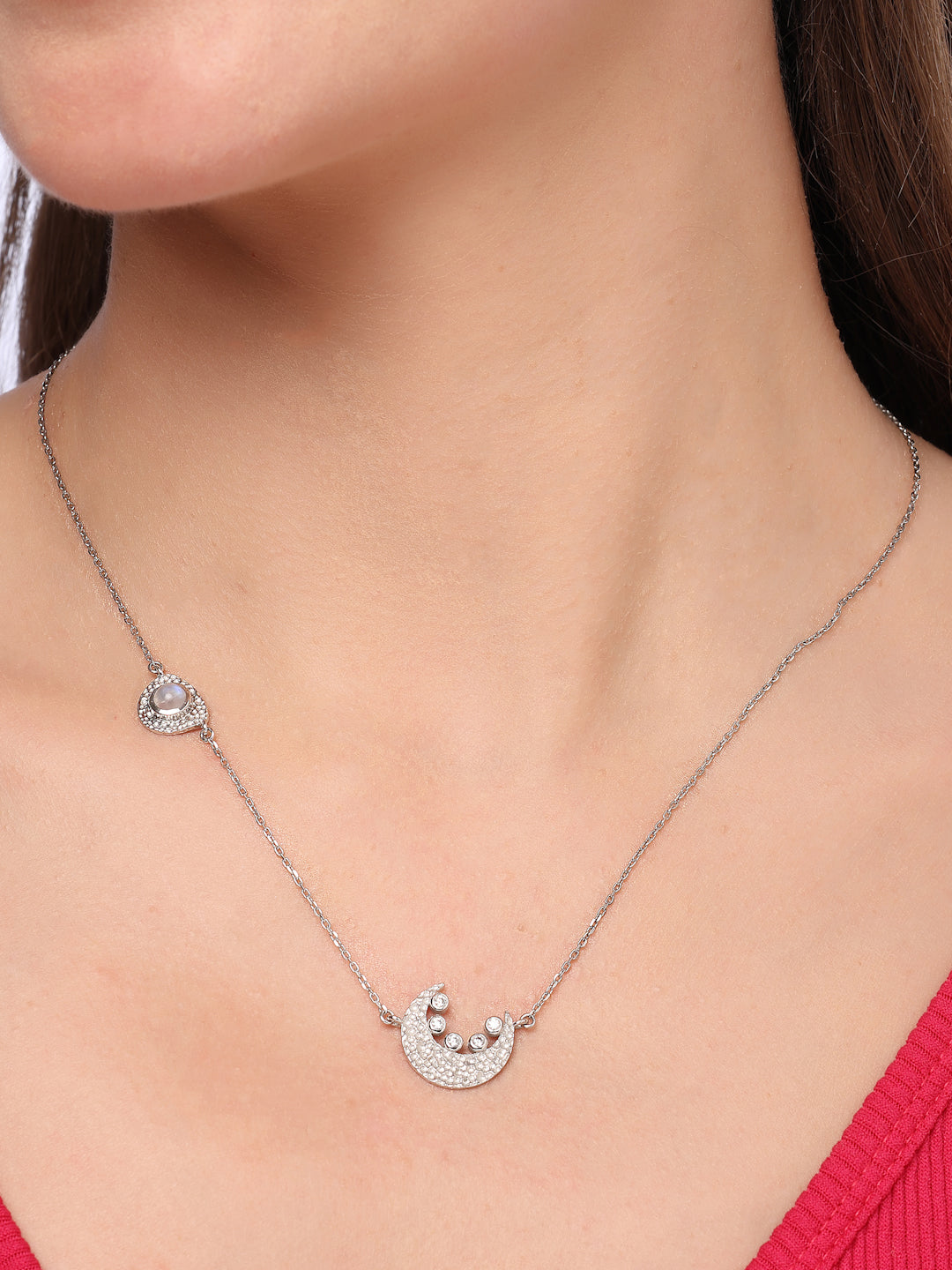 Textured Moon-Stone Pendant