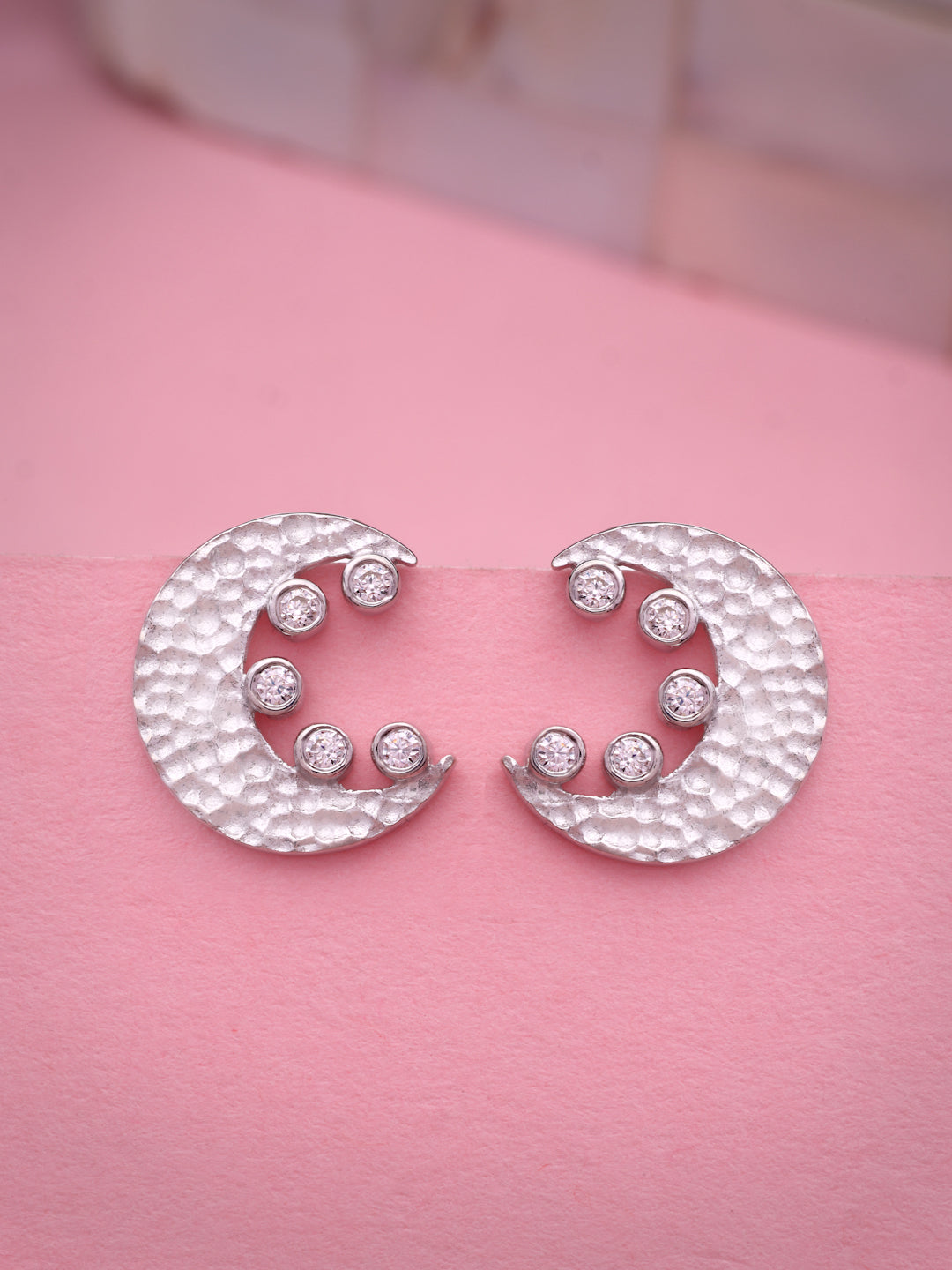 Crecent Moon Reflective Earrings