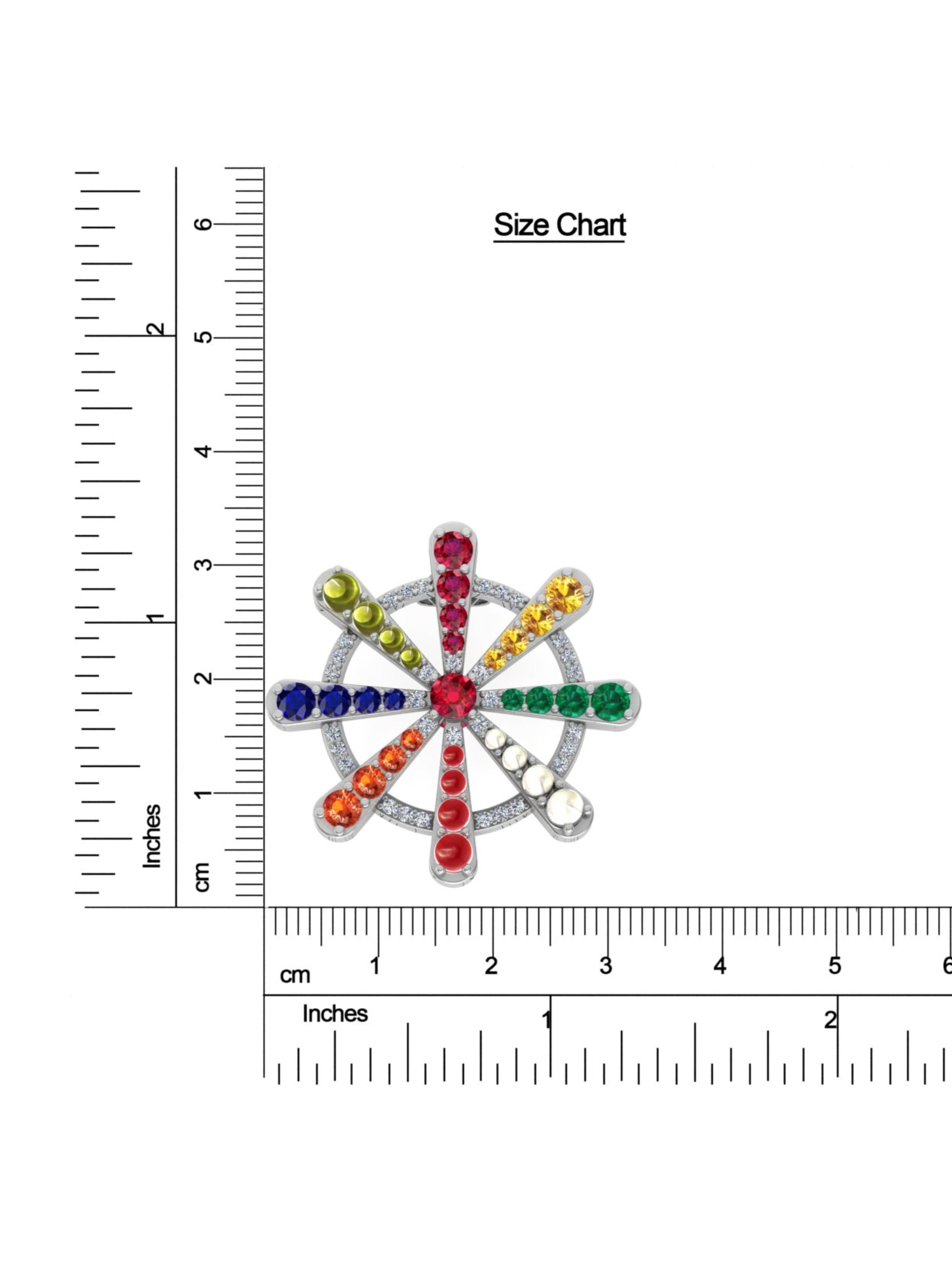 Moissanite Navratna Chakra - Aadhira 925 Sterling Silver Earrings For Women