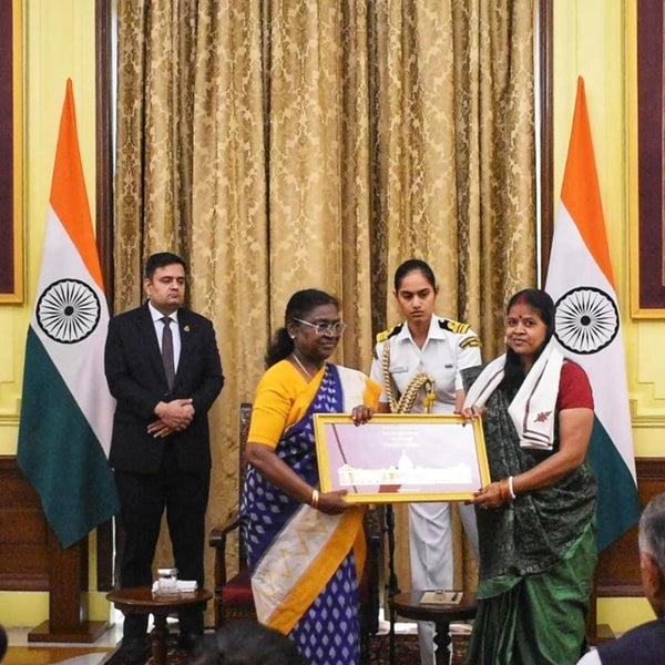 Received at Rashtrapati Bhavan among a small circle of India's most distinguished craftspeople.