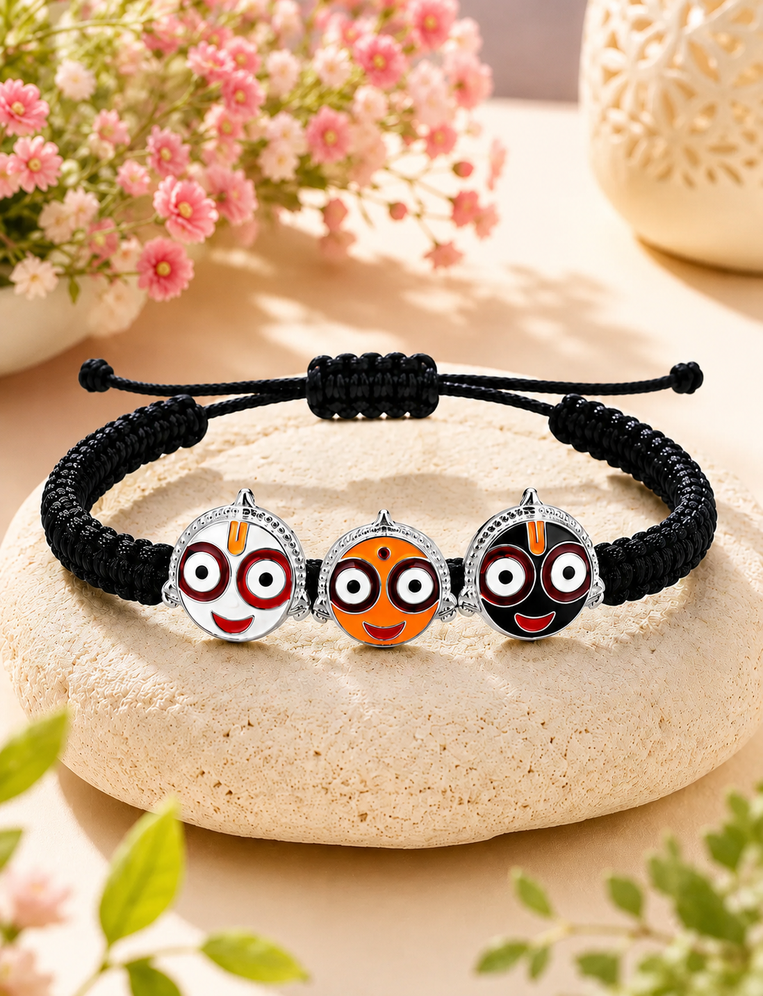 Silver Jagannathji Trio Bracelet
