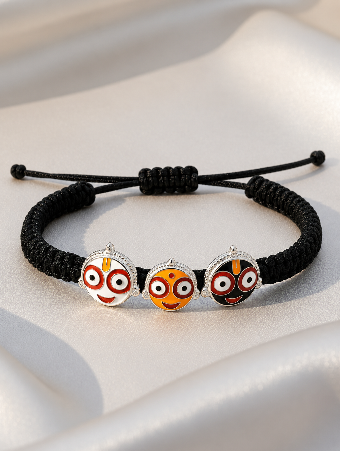 Silver Jagannathji Trio Bracelet
