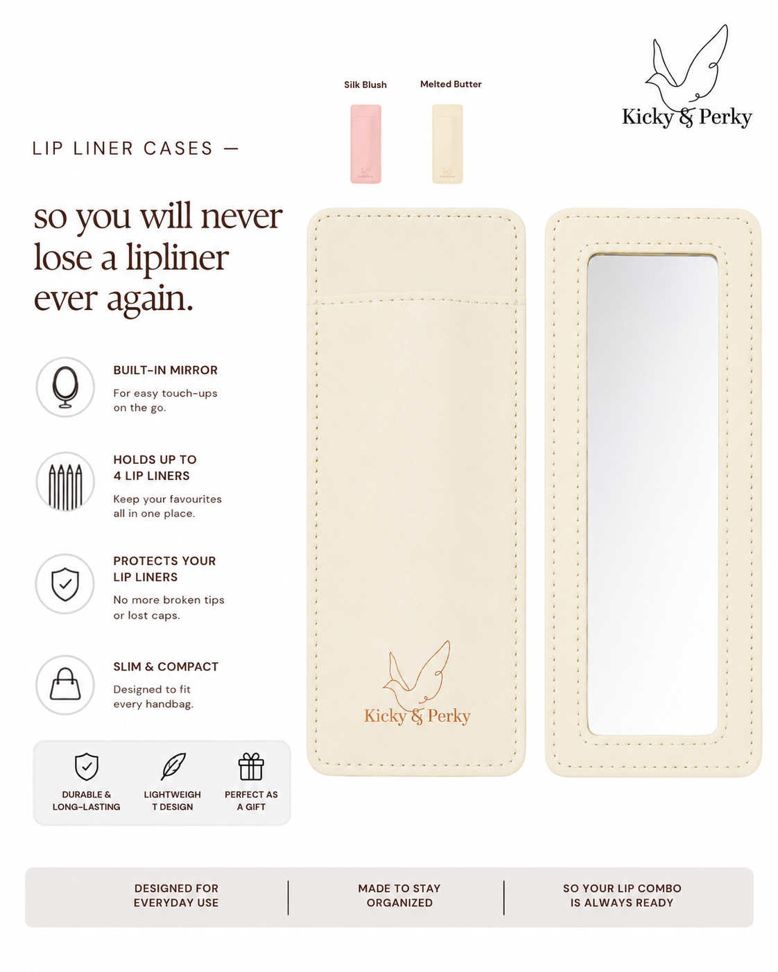 Lipliner Case with Mirror | Melted Yellow