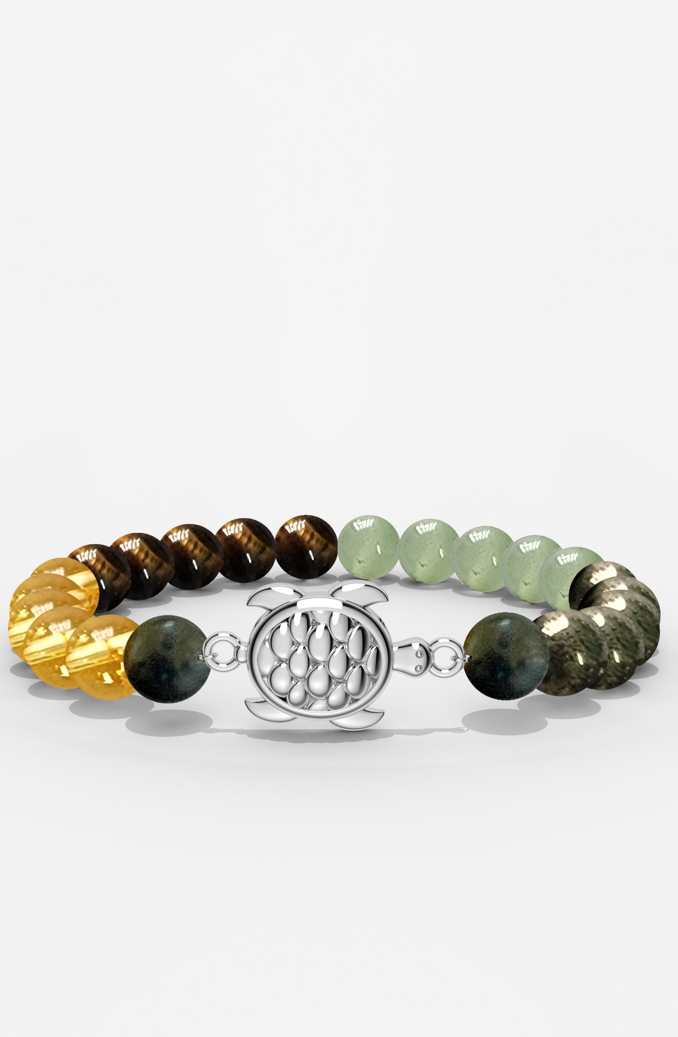 Sterling Silver Lucky Tortoise Money Magnet Bracelet For Men
