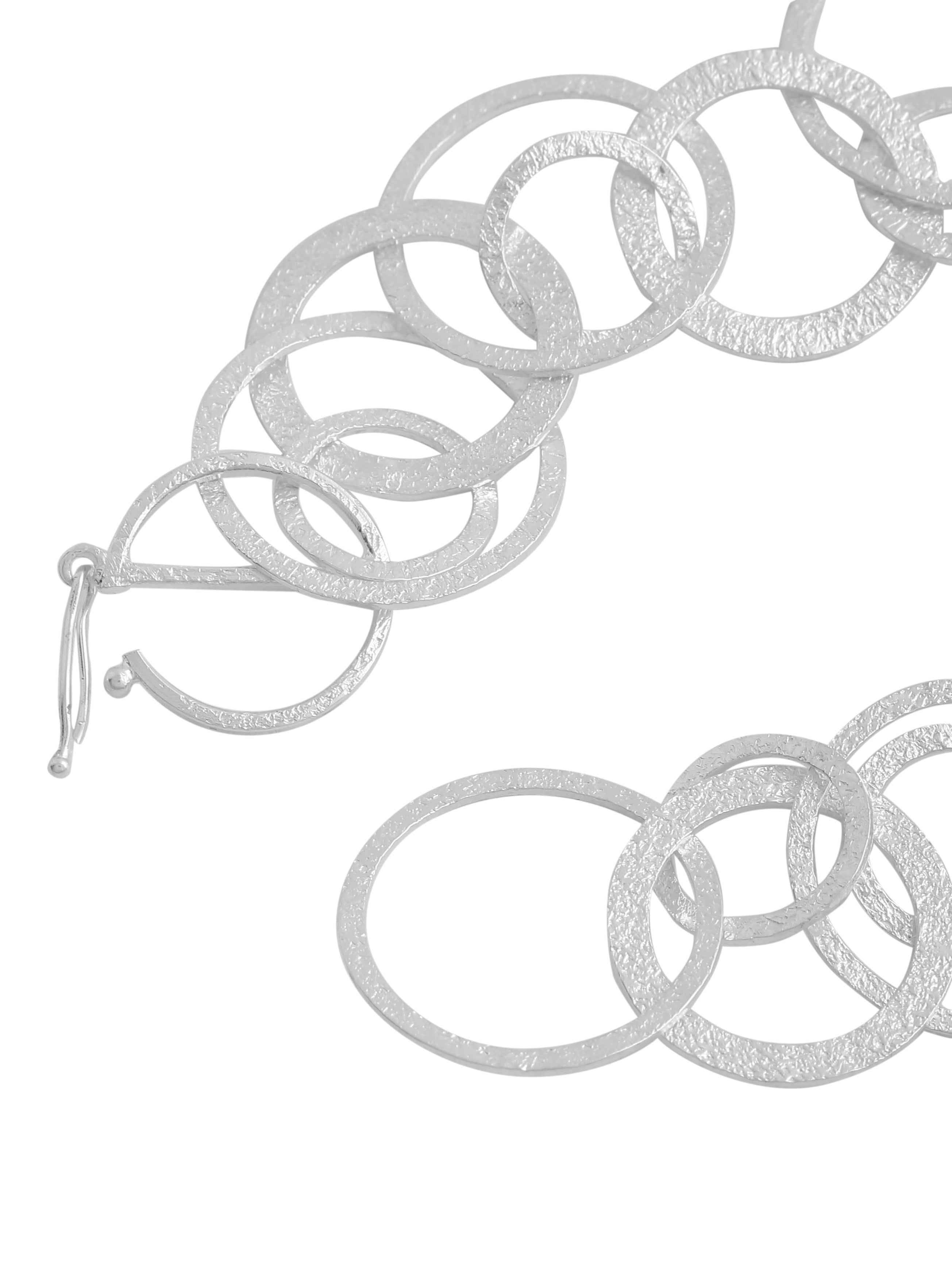 Rhodium abstract texture Lumina Collection Bracelet