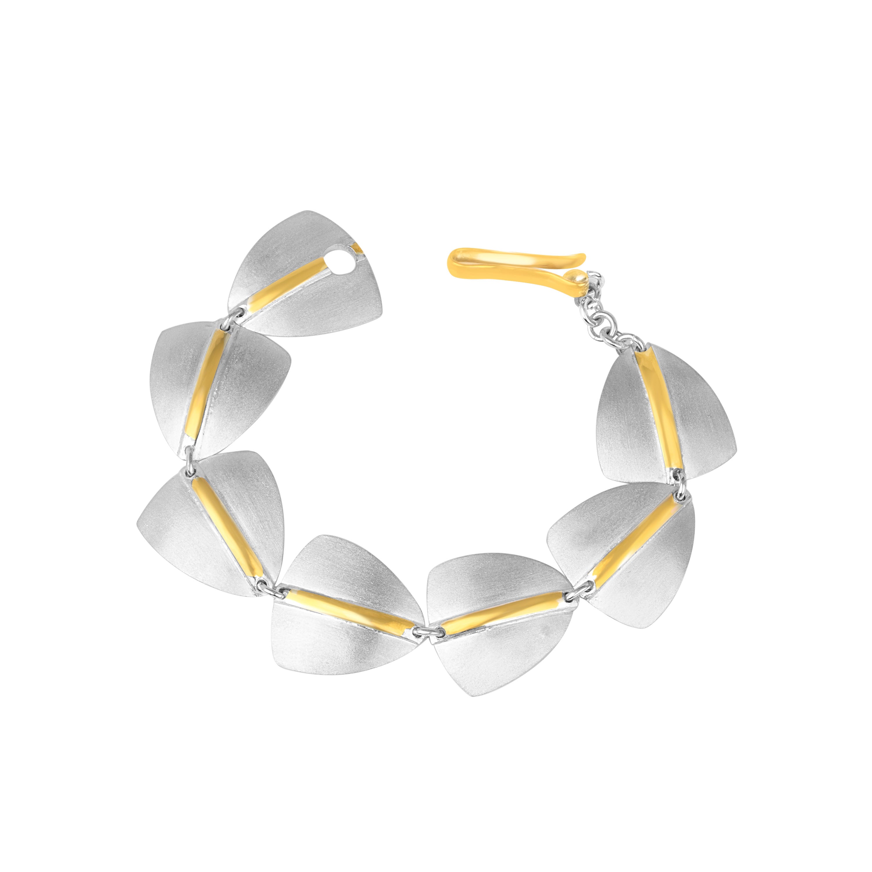 Rhodium Geometric design Lumina collection Bracelet