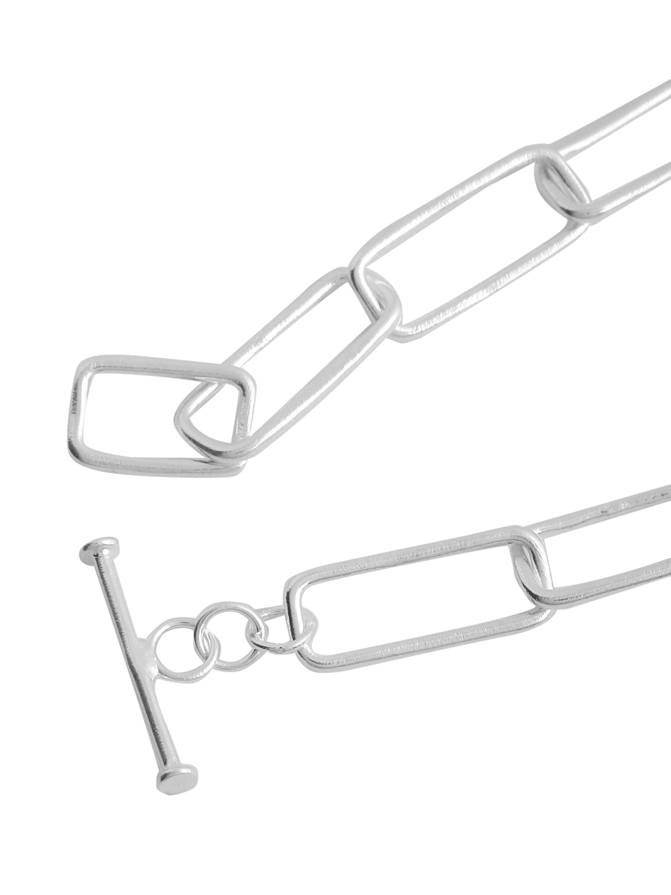 Rhodium Chain Shaped Lumina Collection Bracelet
