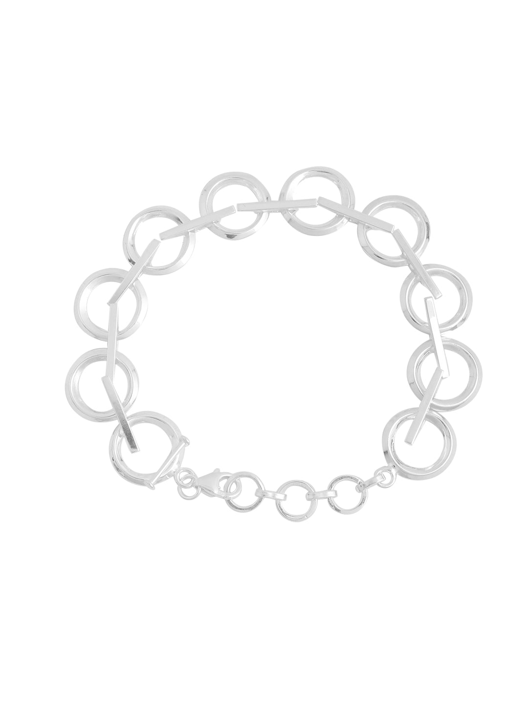 Rhodium Circle Pattern Lumina Collection Bracelet