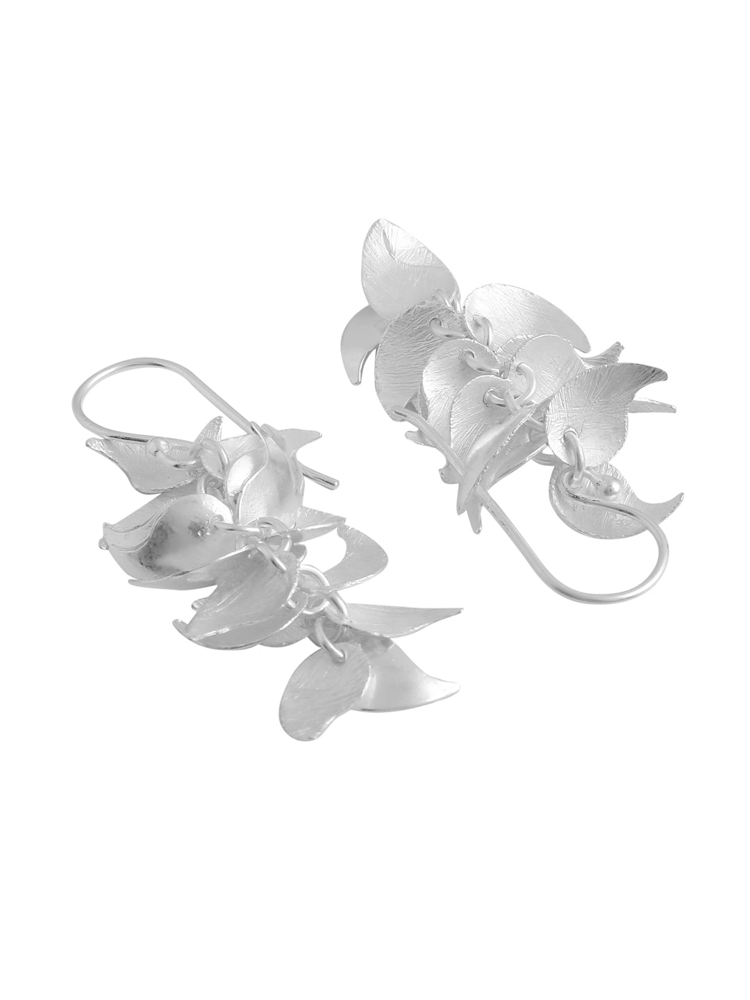 Rhodium Leaves design Lumina collection Earing