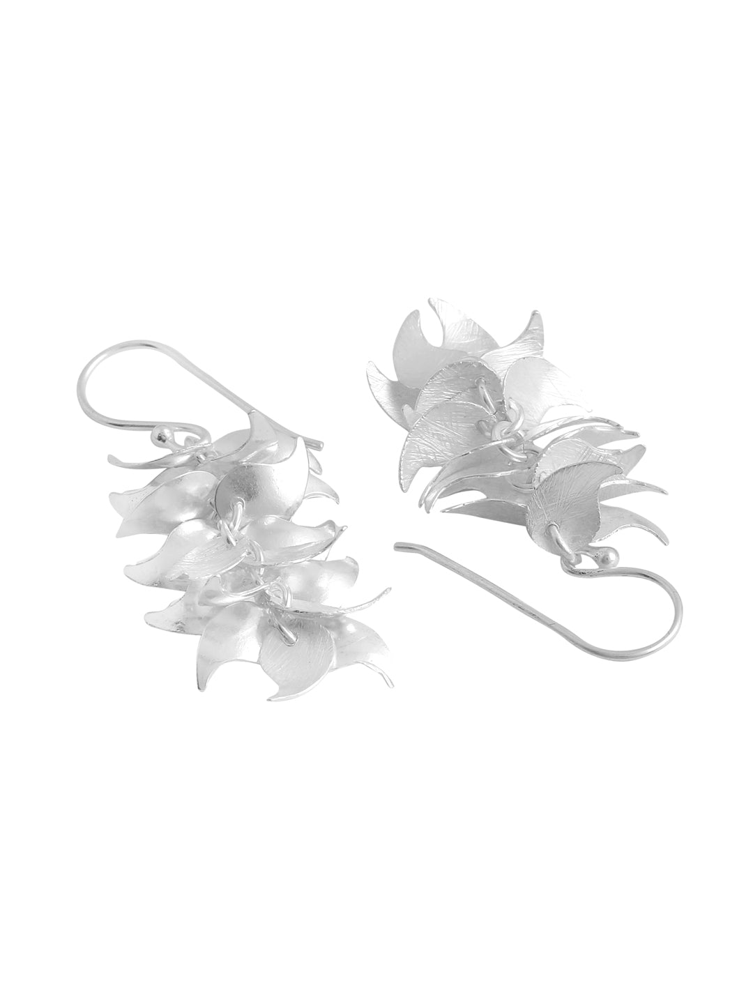 Rhodium Leaves design Lumina collection Earing