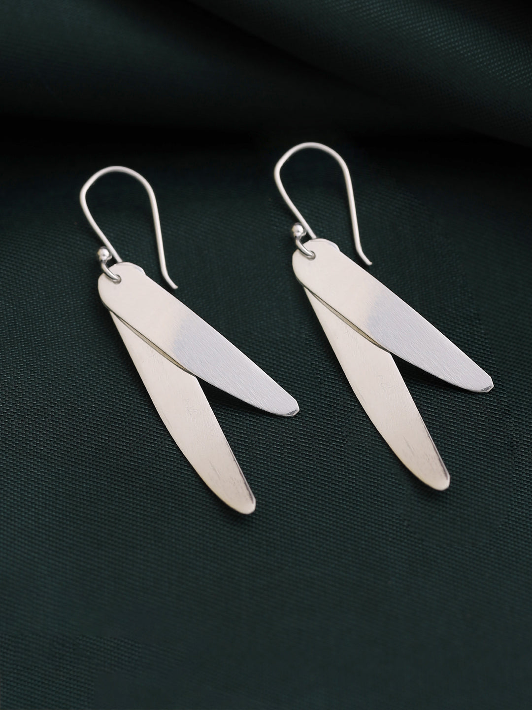 Elegant Feathered Sterling Silver Earrings