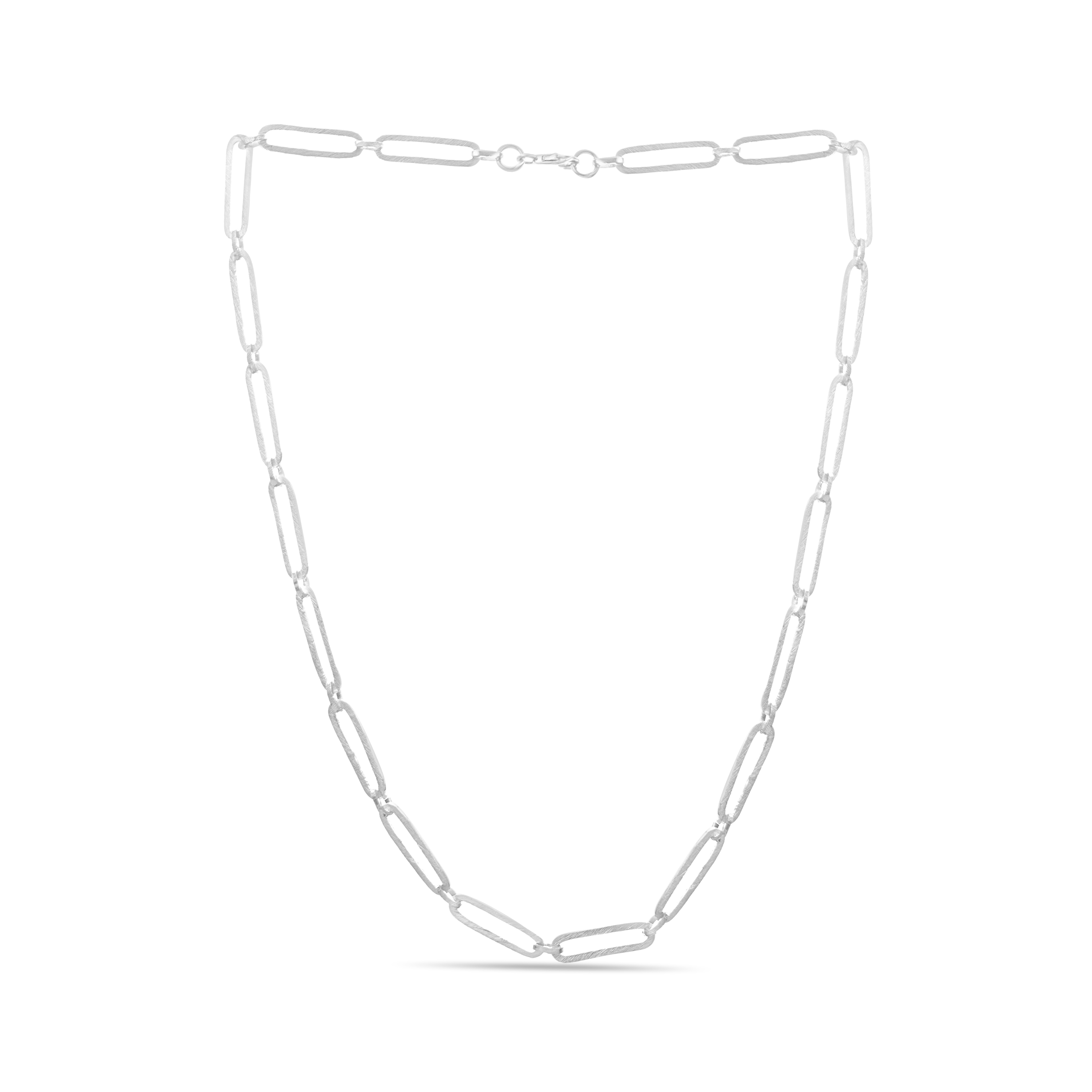 Rhodium Rectangular Design Lumina Collection Nacklace