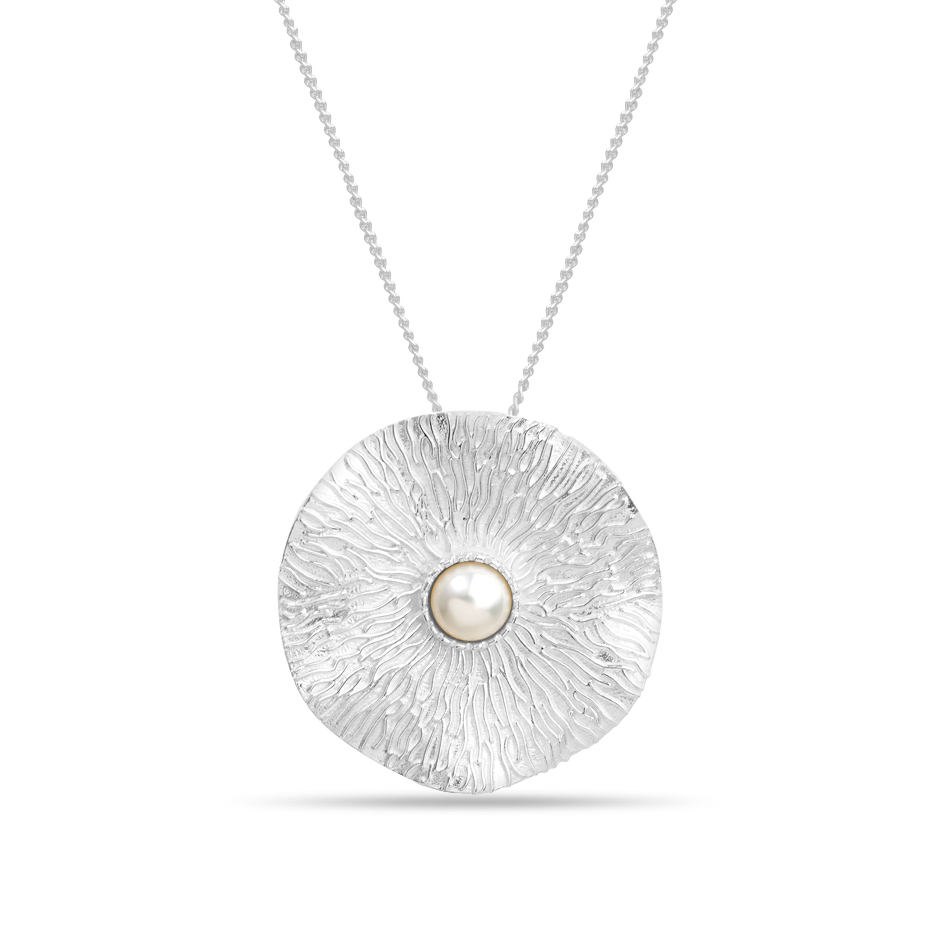 Rhodium Pearl Silver pendant Lumina Collection Pendant