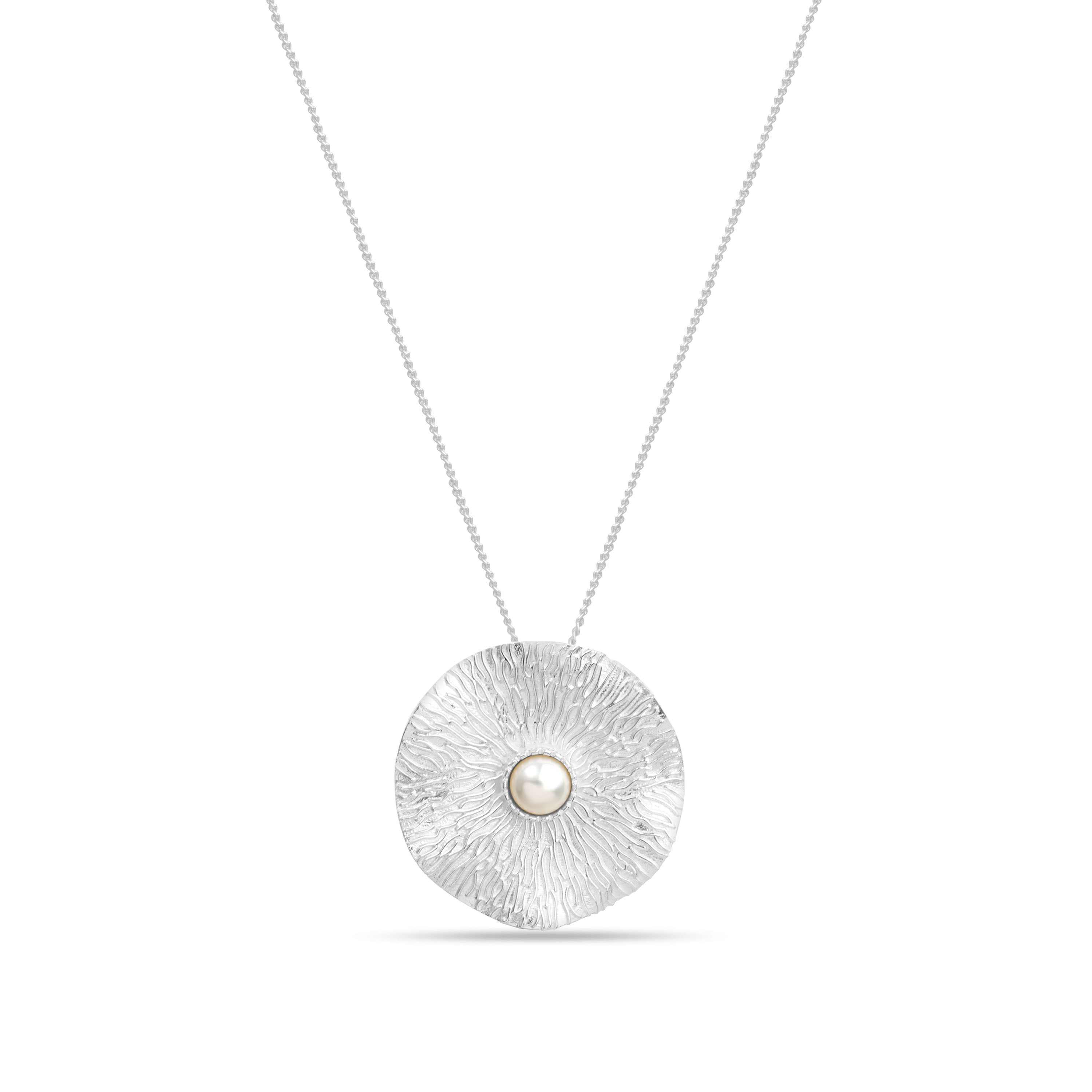 Rhodium Pearl Silver pendant Lumina Collection Pendant