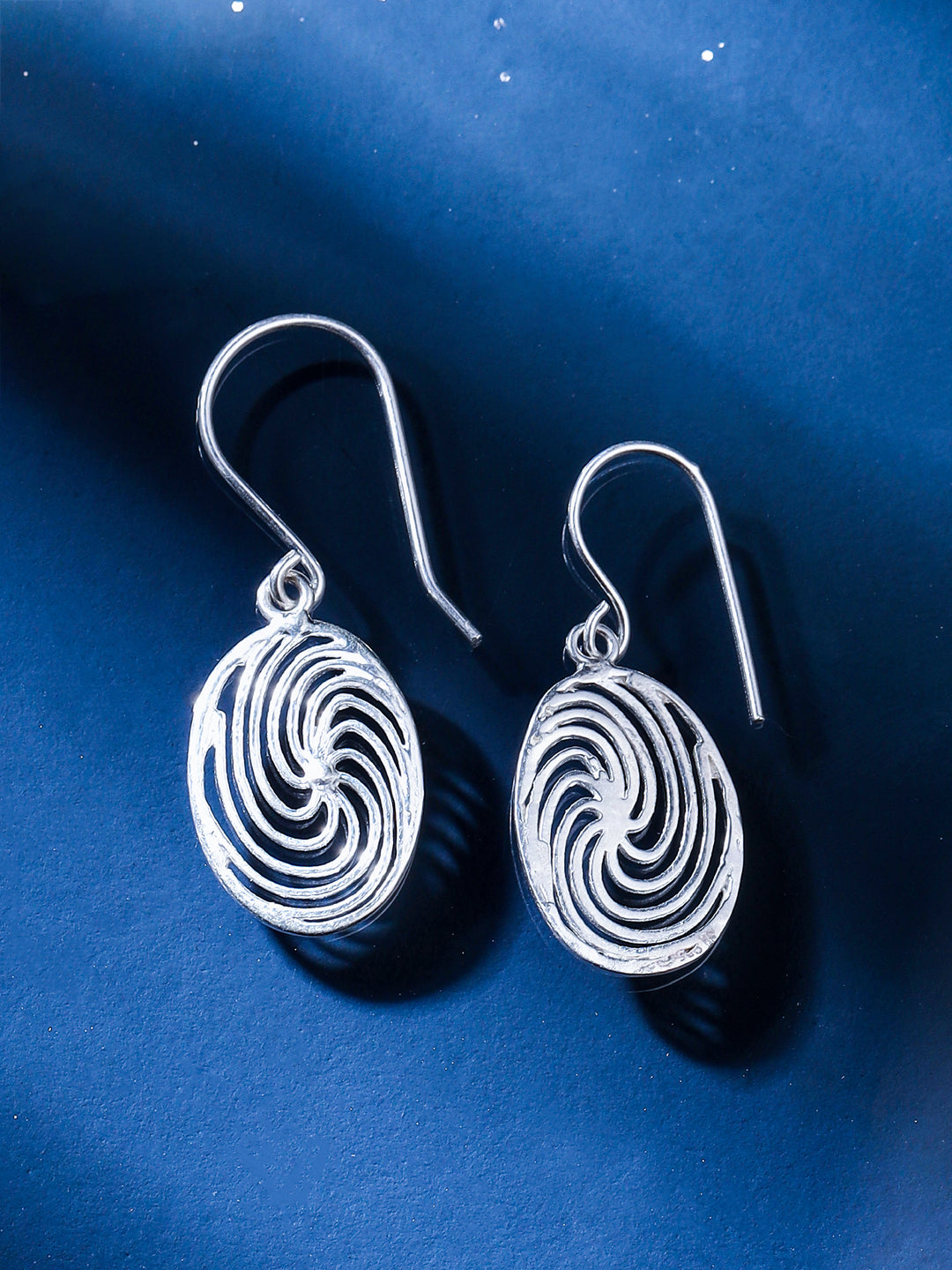 Elegant Wave Motion Silver Earrings