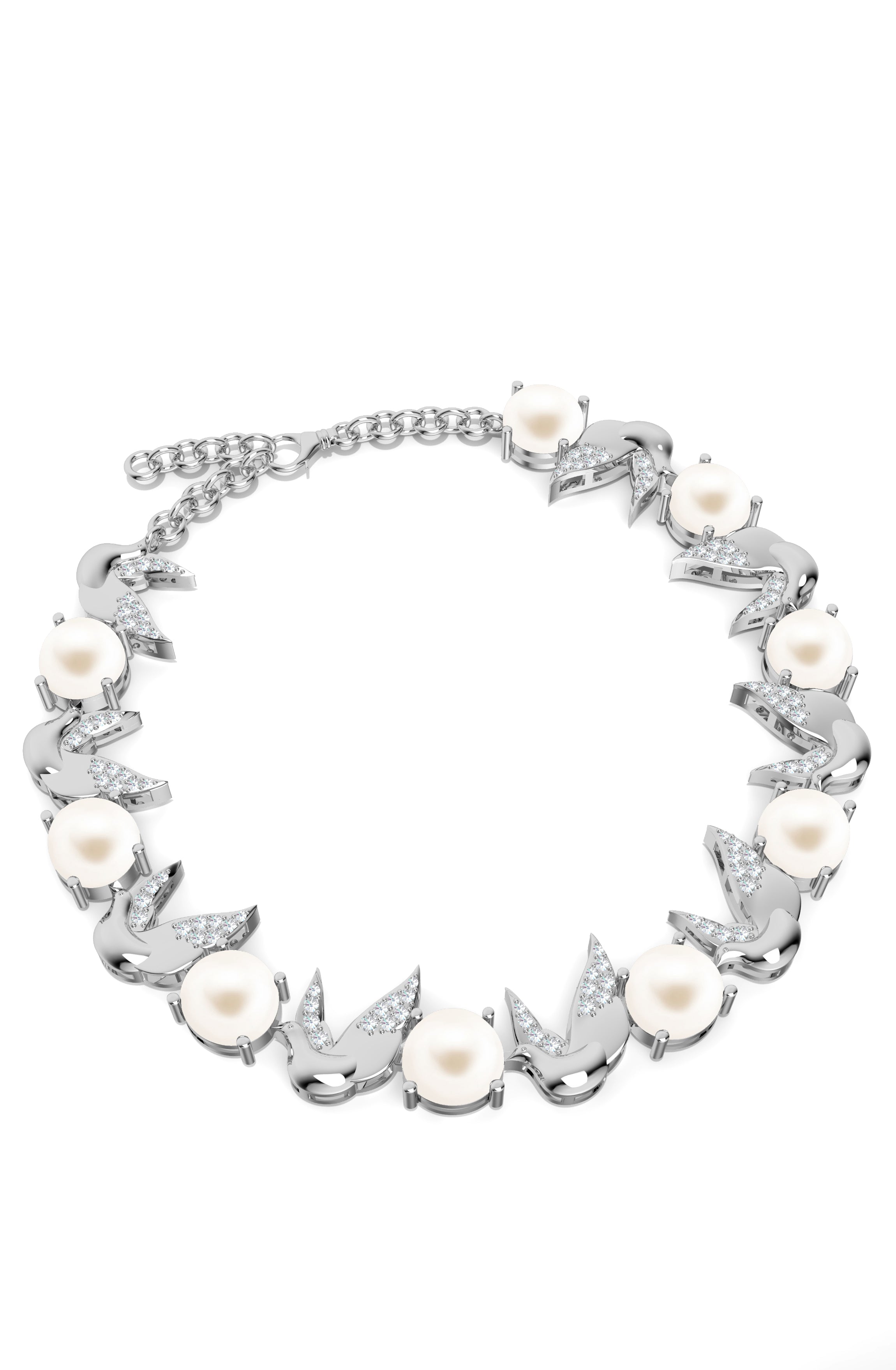 Wings of Radiance Pearl Sterling Silver Bracelet