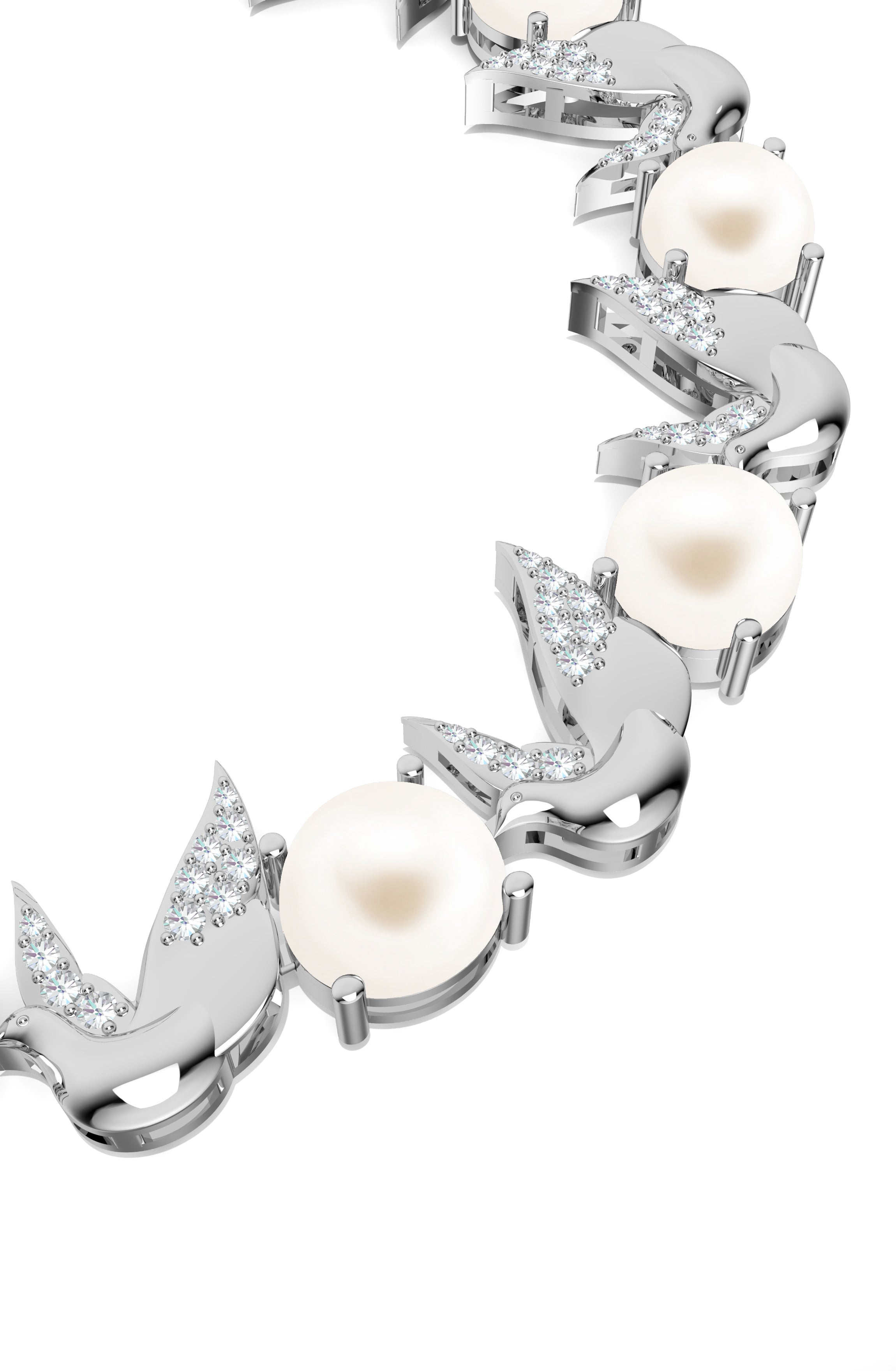 Wings of Radiance Pearl Sterling Silver Bracelet