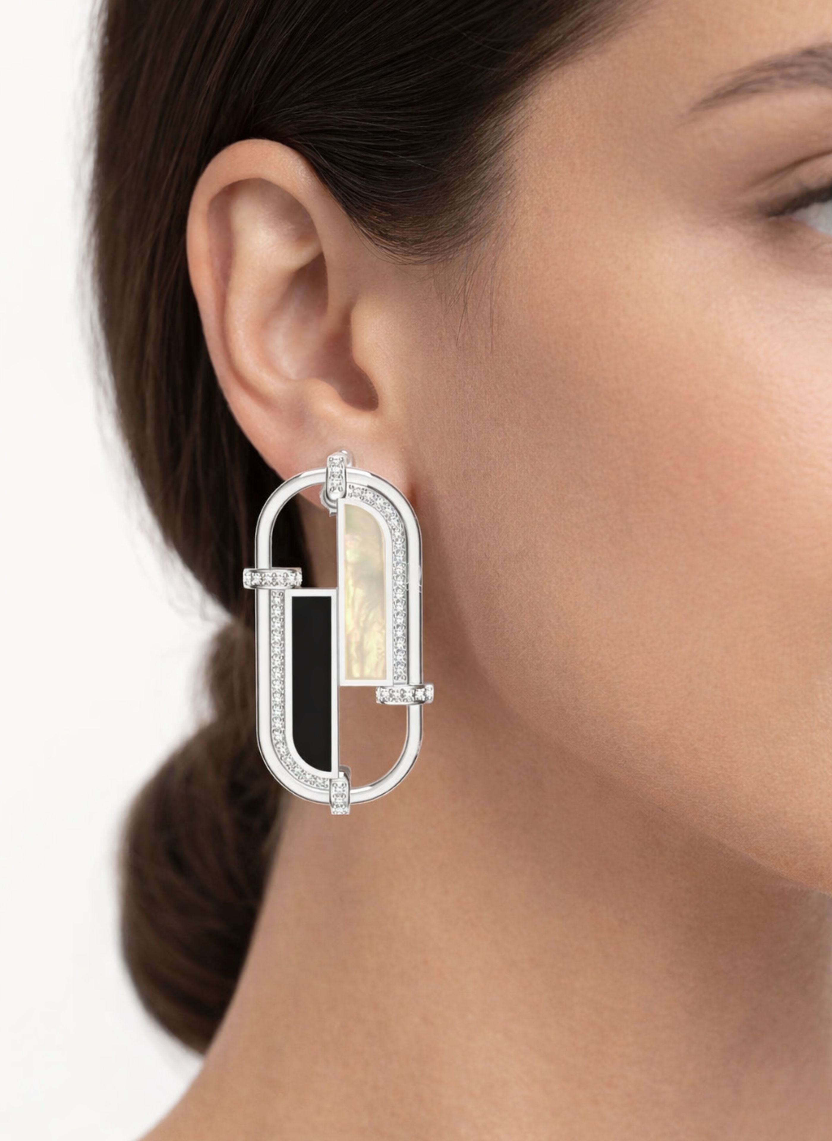 Art Deco Fusion Geometric Earrings in 925 Sterling Silver