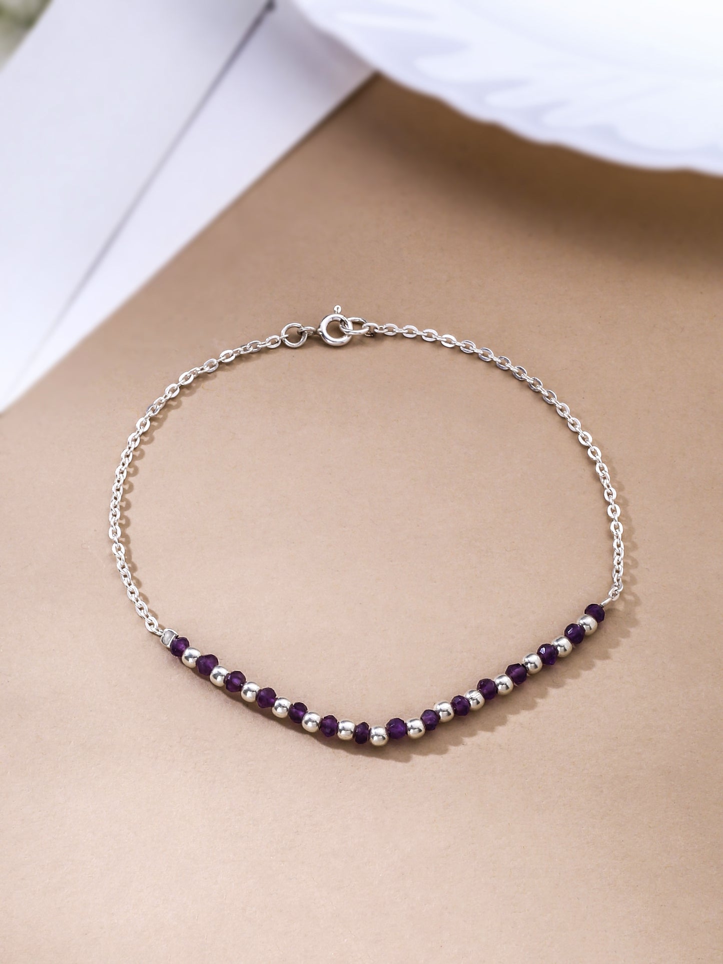 Celestial Shine Anklet in Sterling Silver