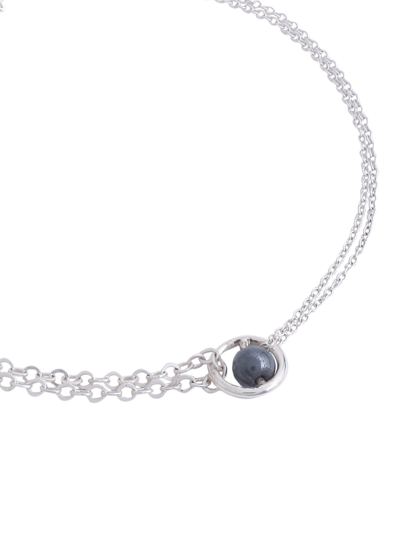Dainty Beads Anklet in Sterling Silver