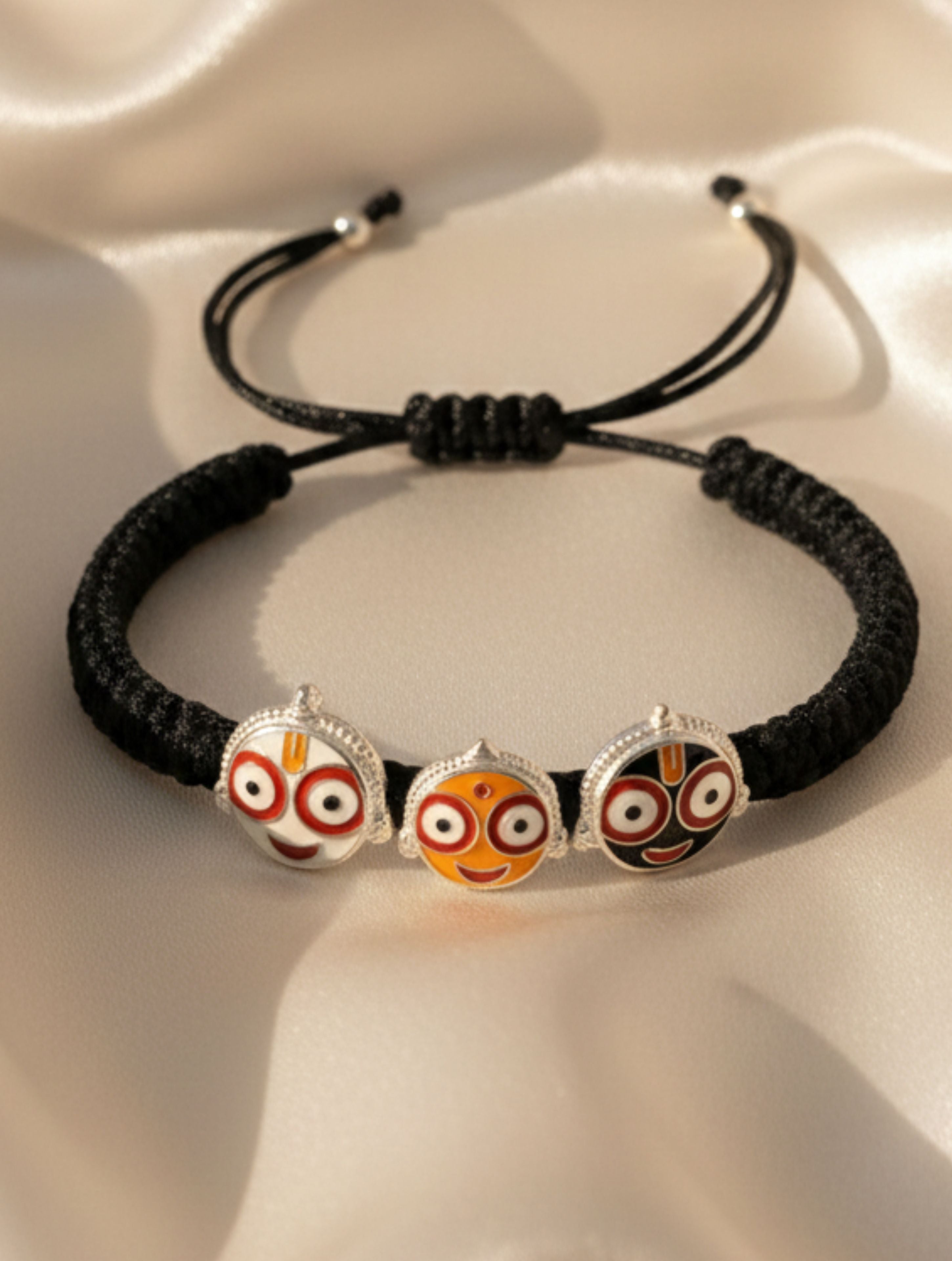 Silver Jagannathji Trio Bracelet