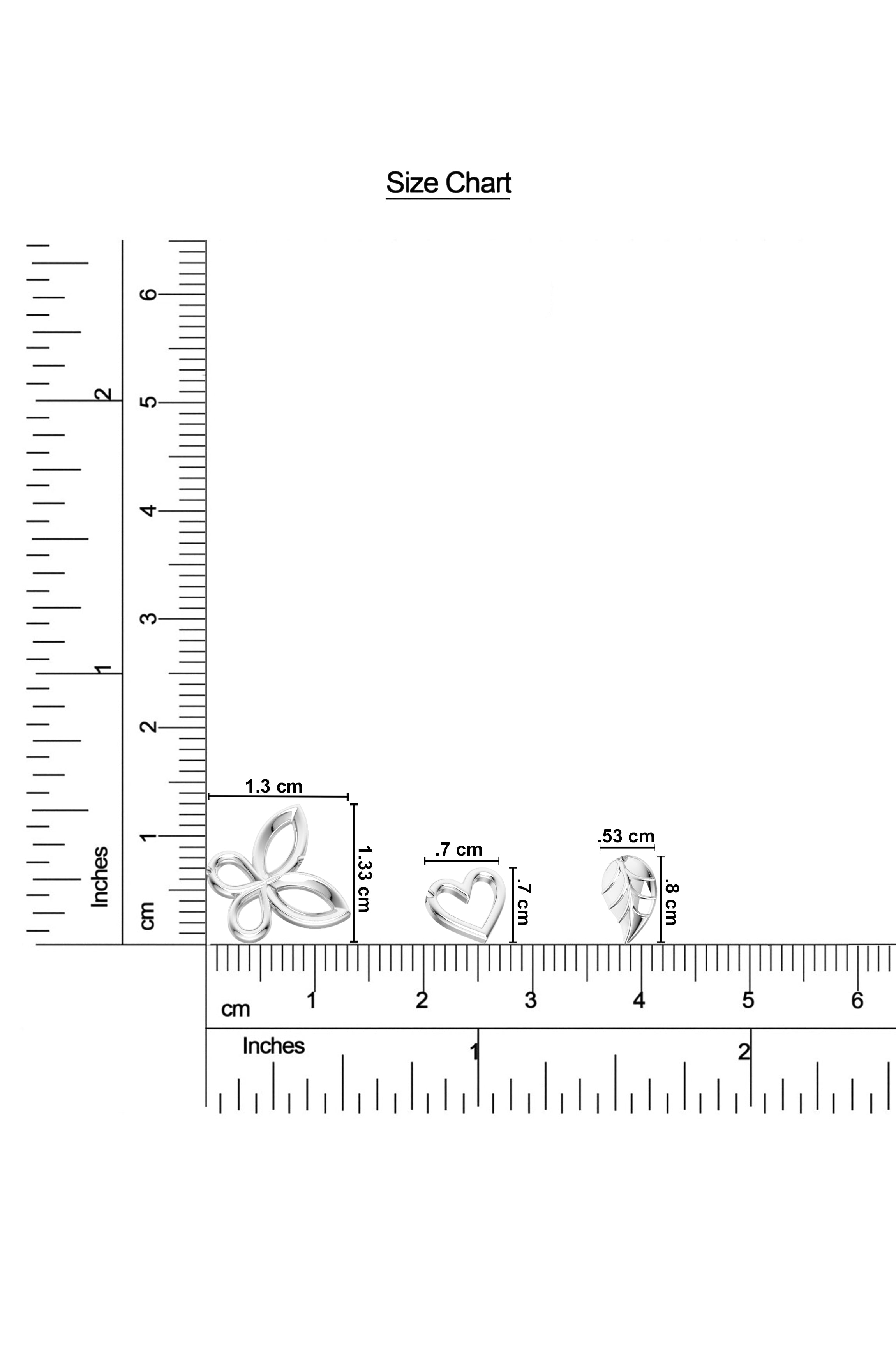 925 Sterling Silver Butterfly, Heart & Leaf Charm Anklet with Pearls