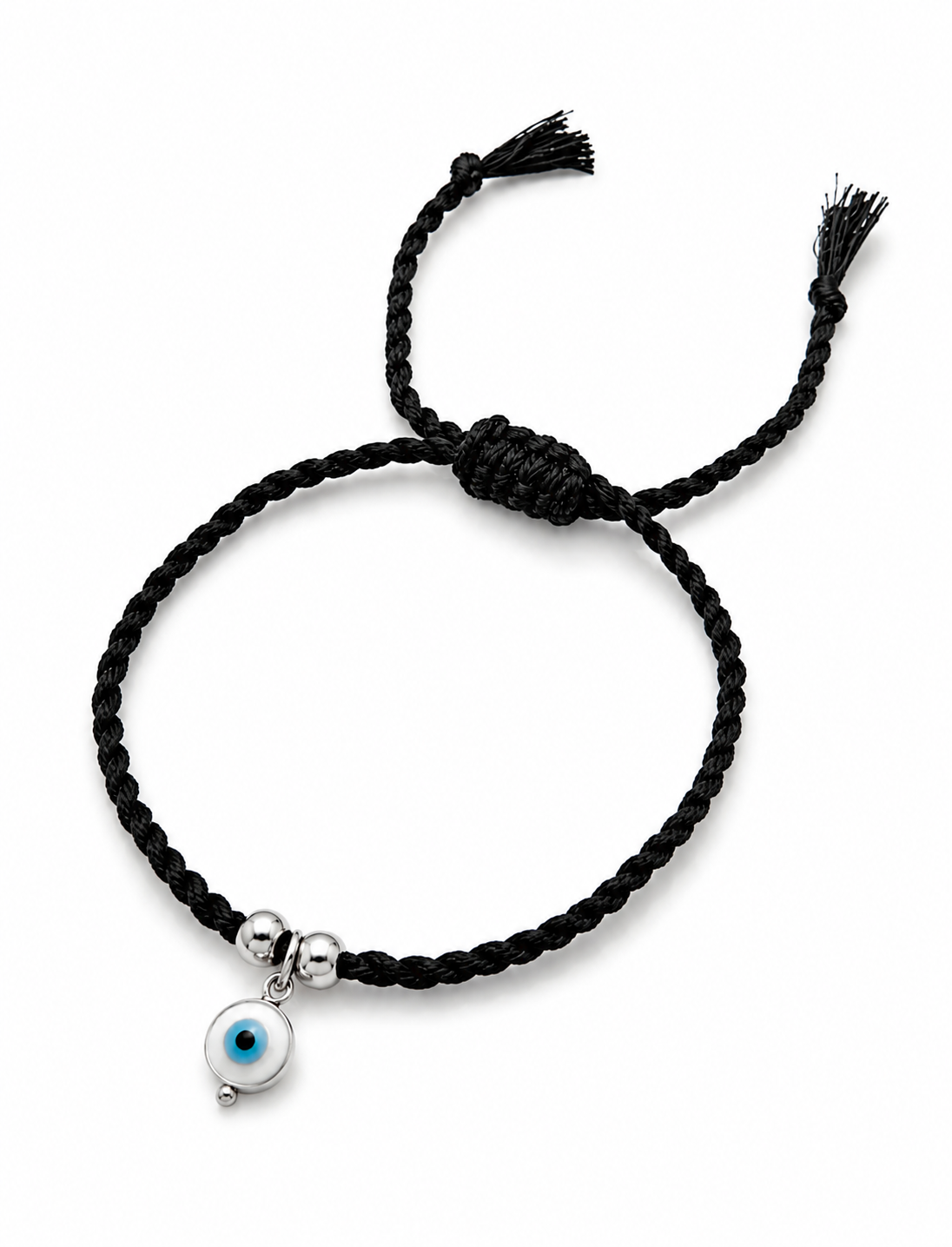 MOP Evil Eye Anklet – 925 Sterling Silver