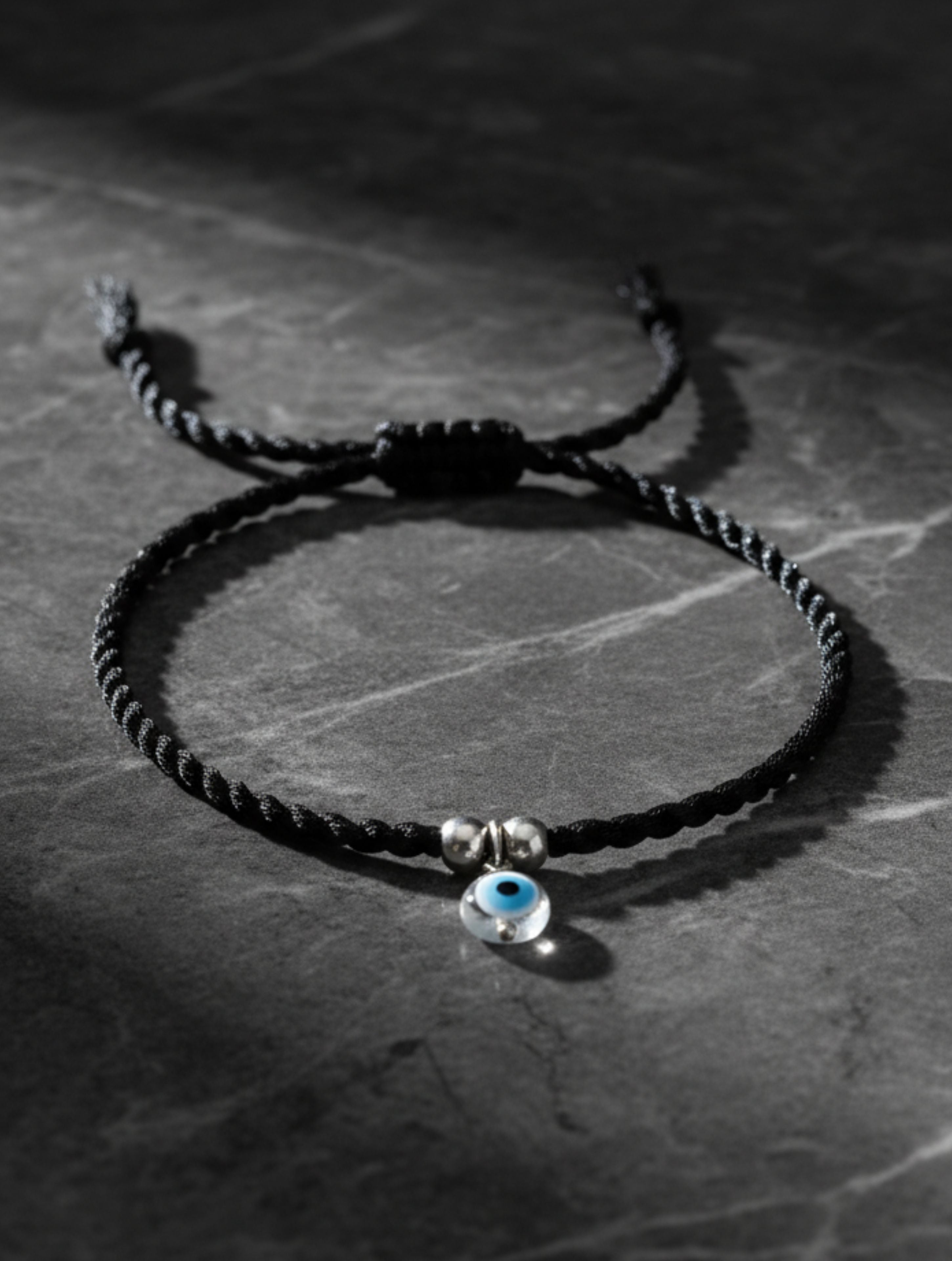 MOP Evil Eye Anklet – 925 Sterling Silver