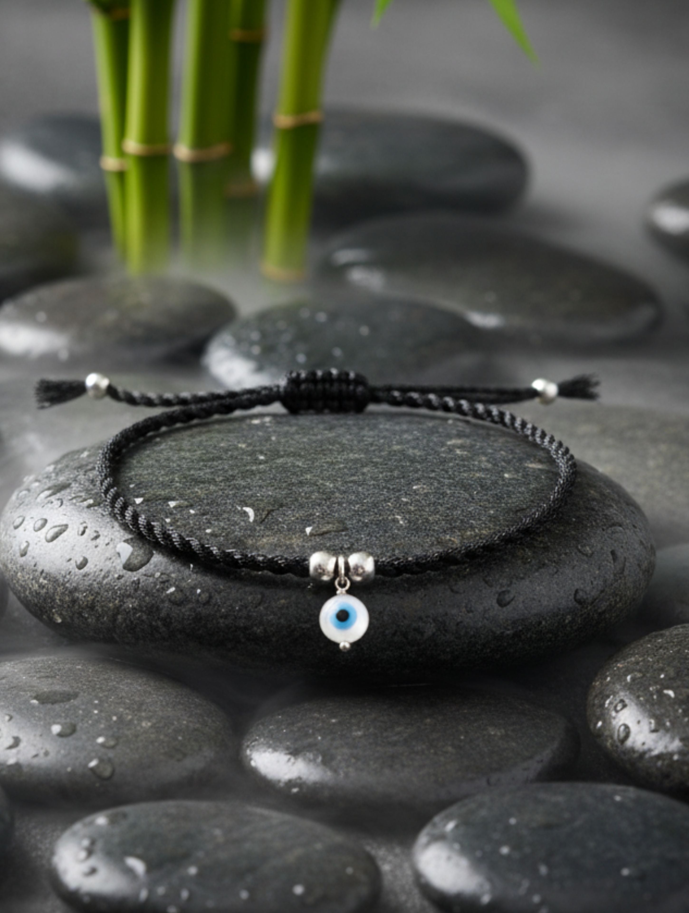 MOP Evil Eye Anklet – 925 Sterling Silver