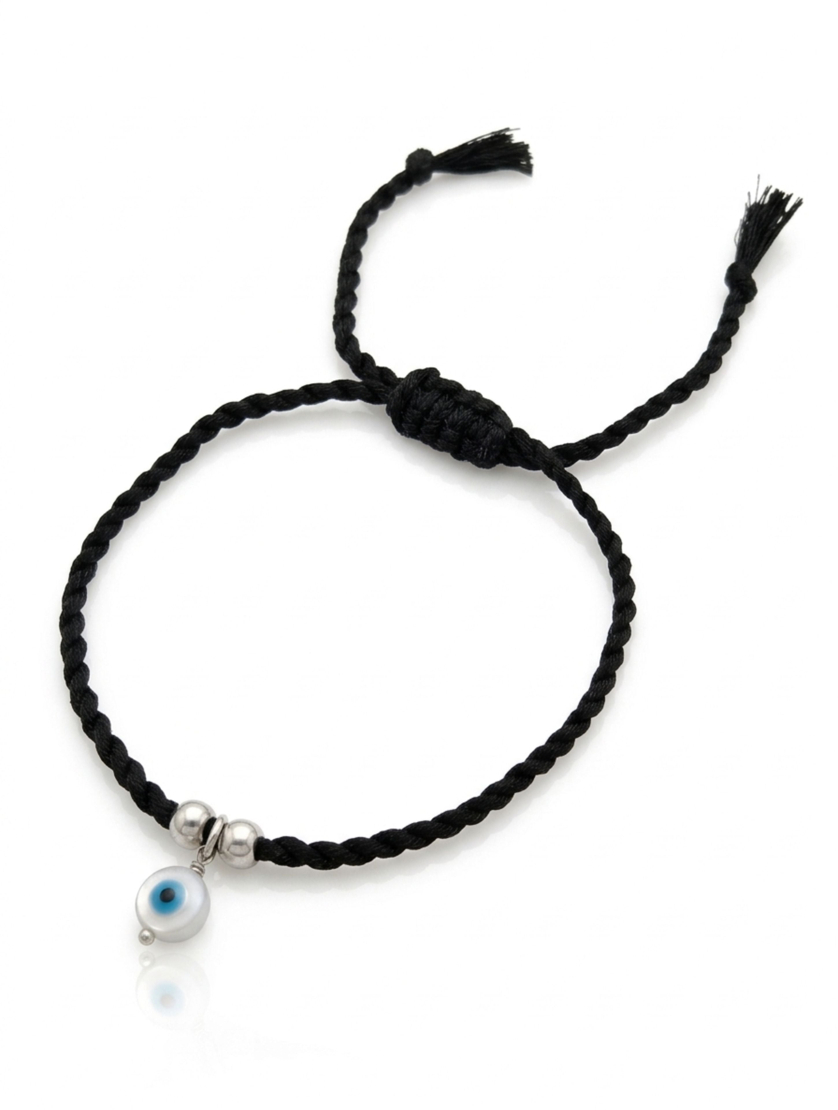 MOP Evil Eye Anklet – 925 Sterling Silver