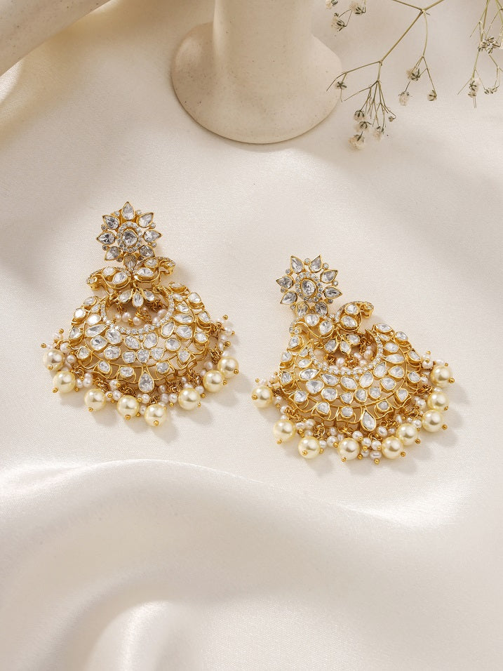 Pearl Elegant Chandbali Earrings