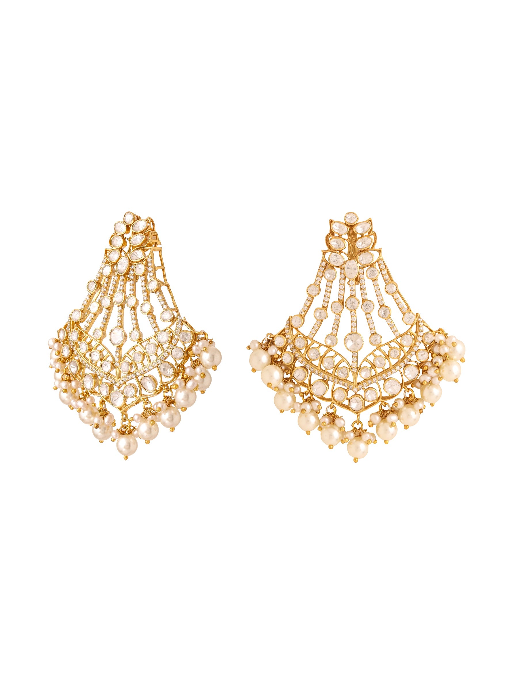 Pearl Glow Charming Chandbali Earrings