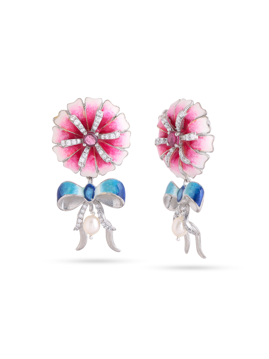 Enchanted Floral Bow Earrings