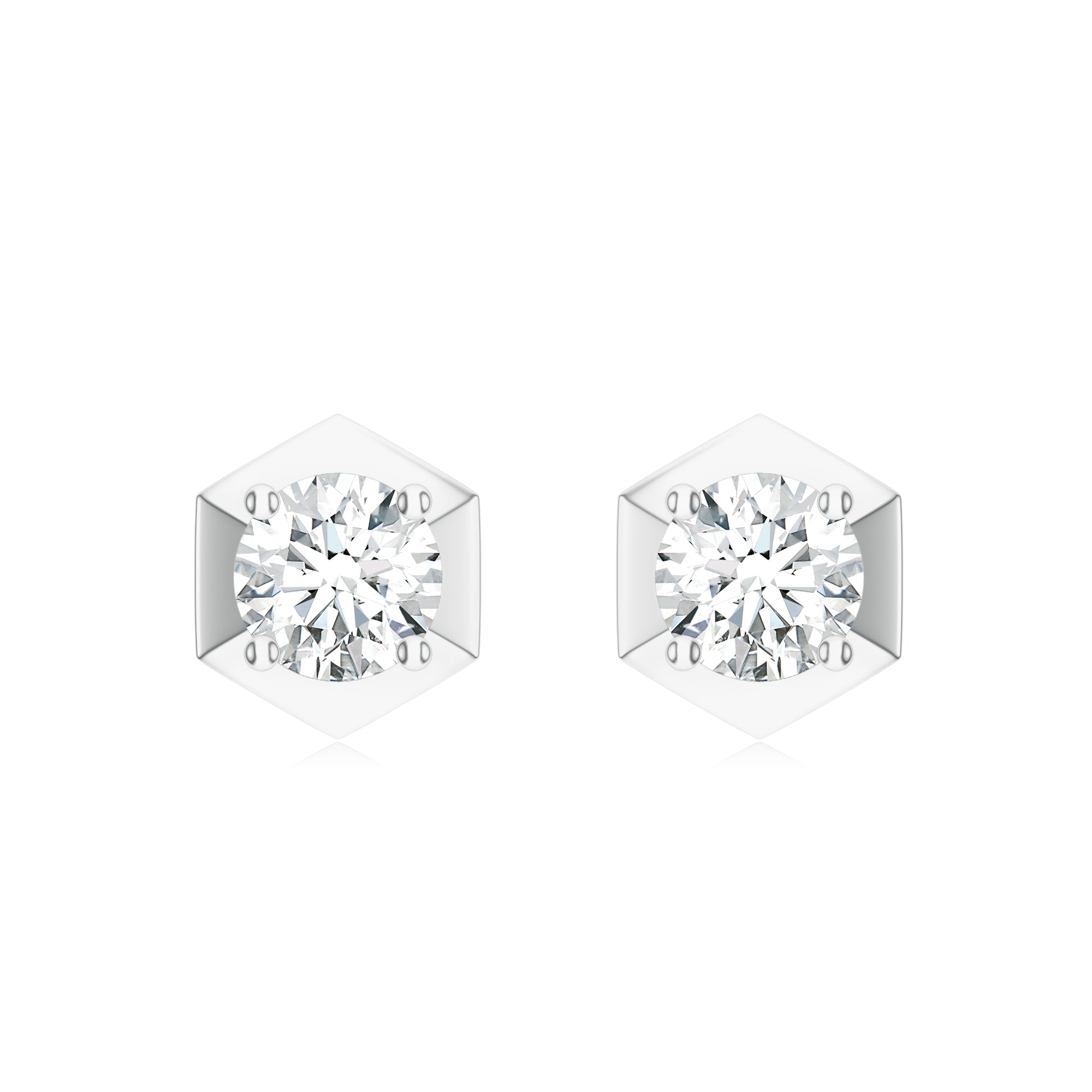 Geometric Moissanite 925 Sterling Silver Earrings For Women