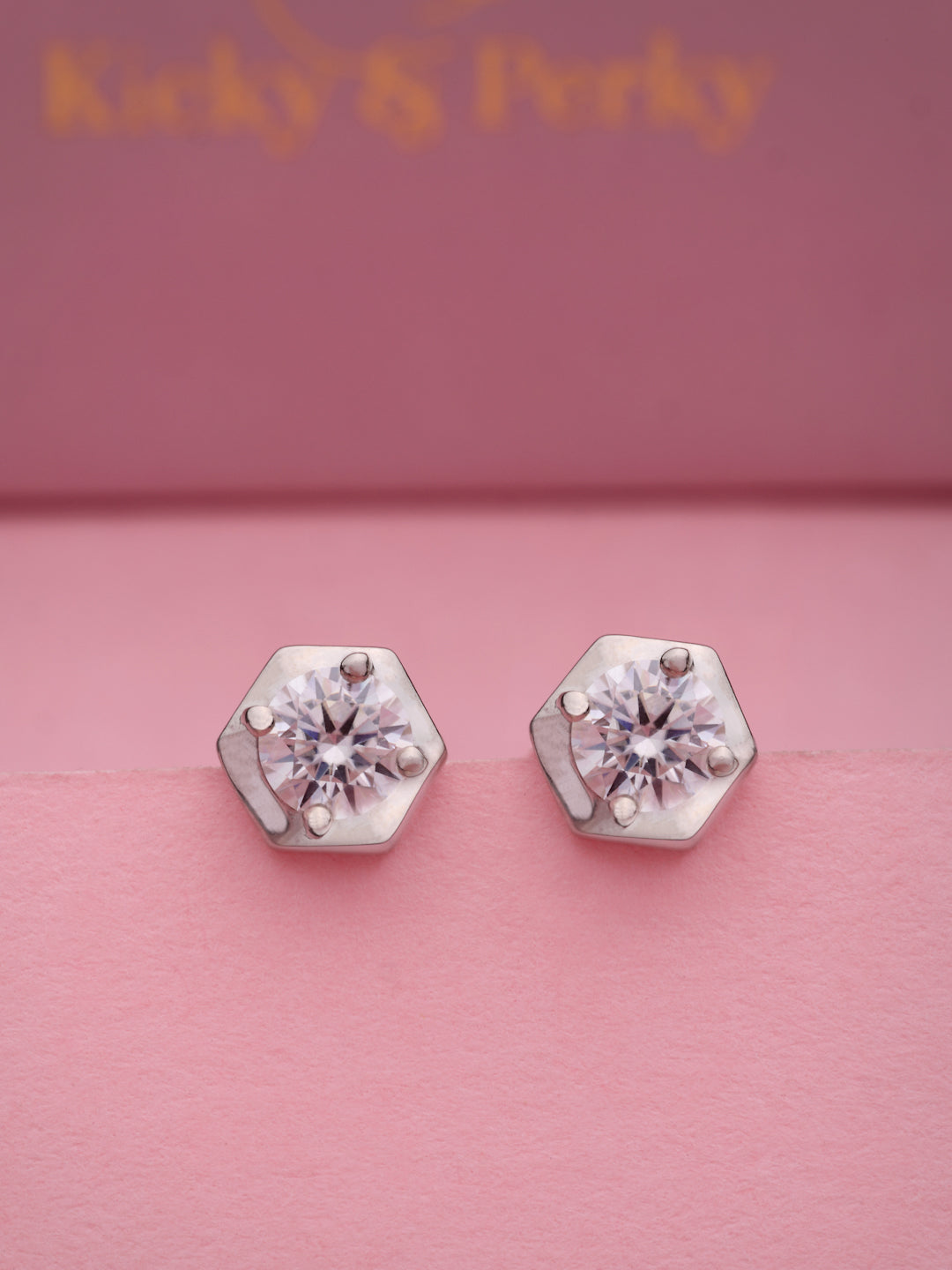 Geometric Moissanite 925 Sterling Silver Earrings For Women