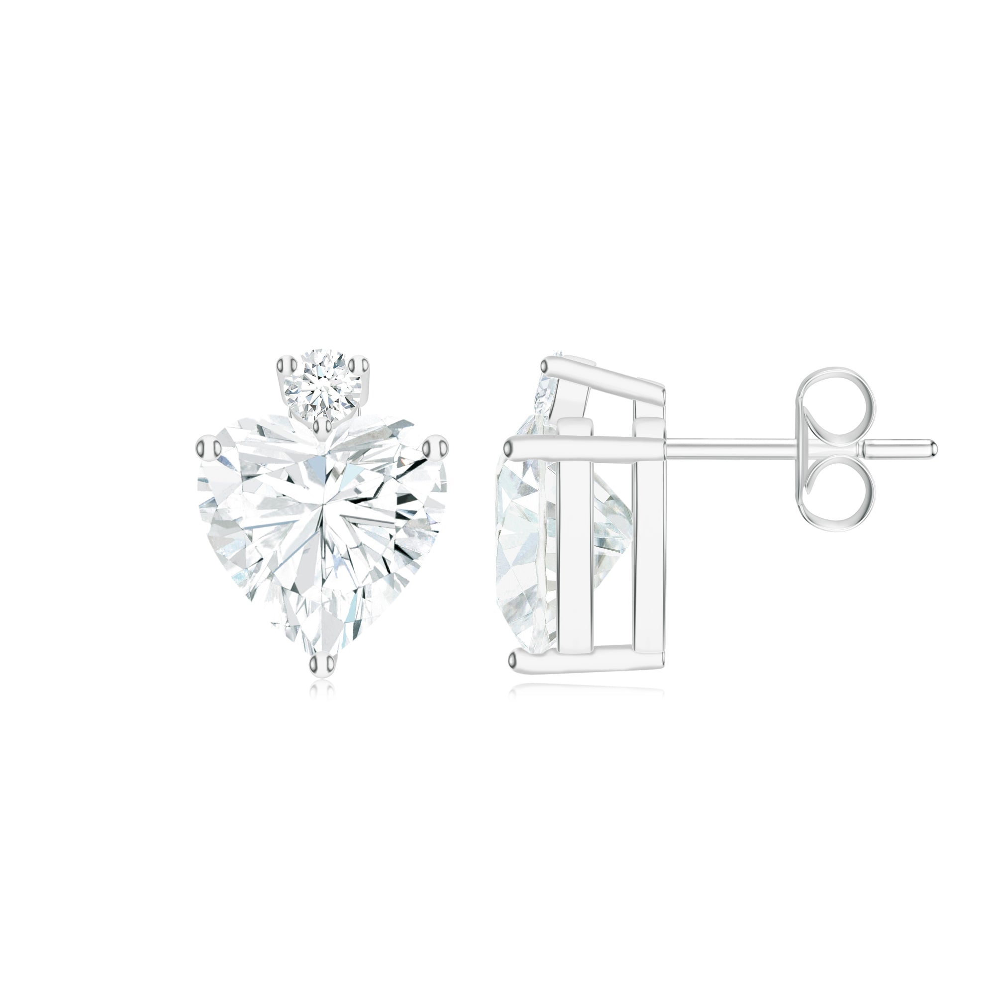 Heart-Shaped Moissanite Earrings