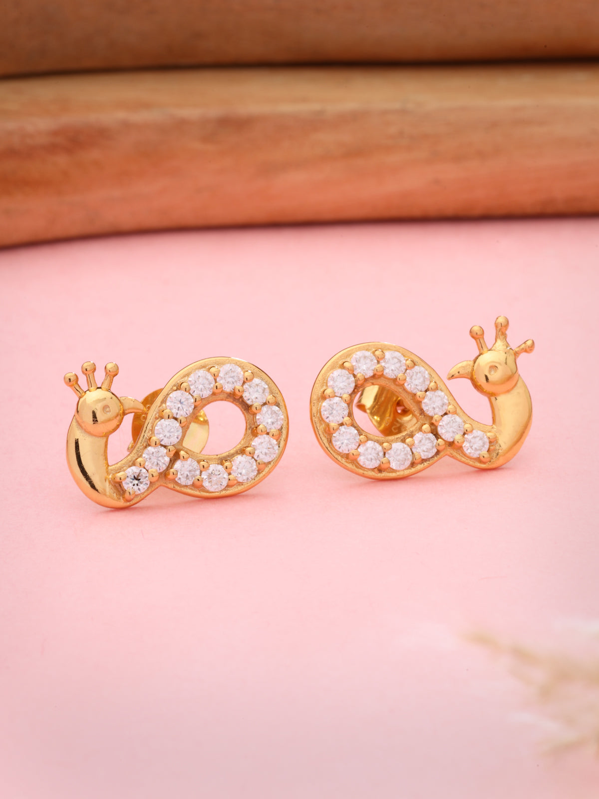 Peacock Infinity Sparkling Moissanite Stud Earrings