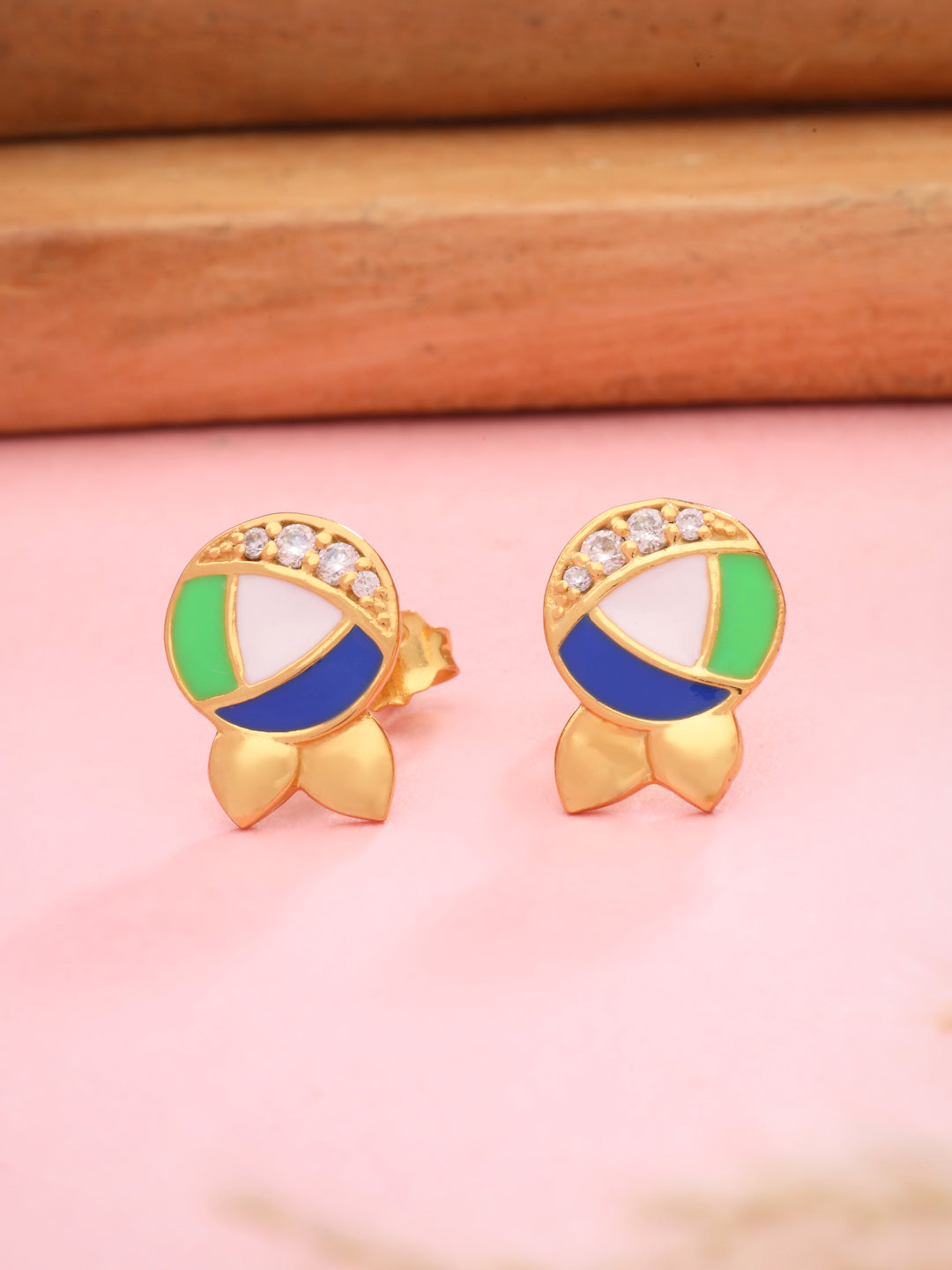Enchanted Fish Enamel Studs in 925 Sterling Silver
