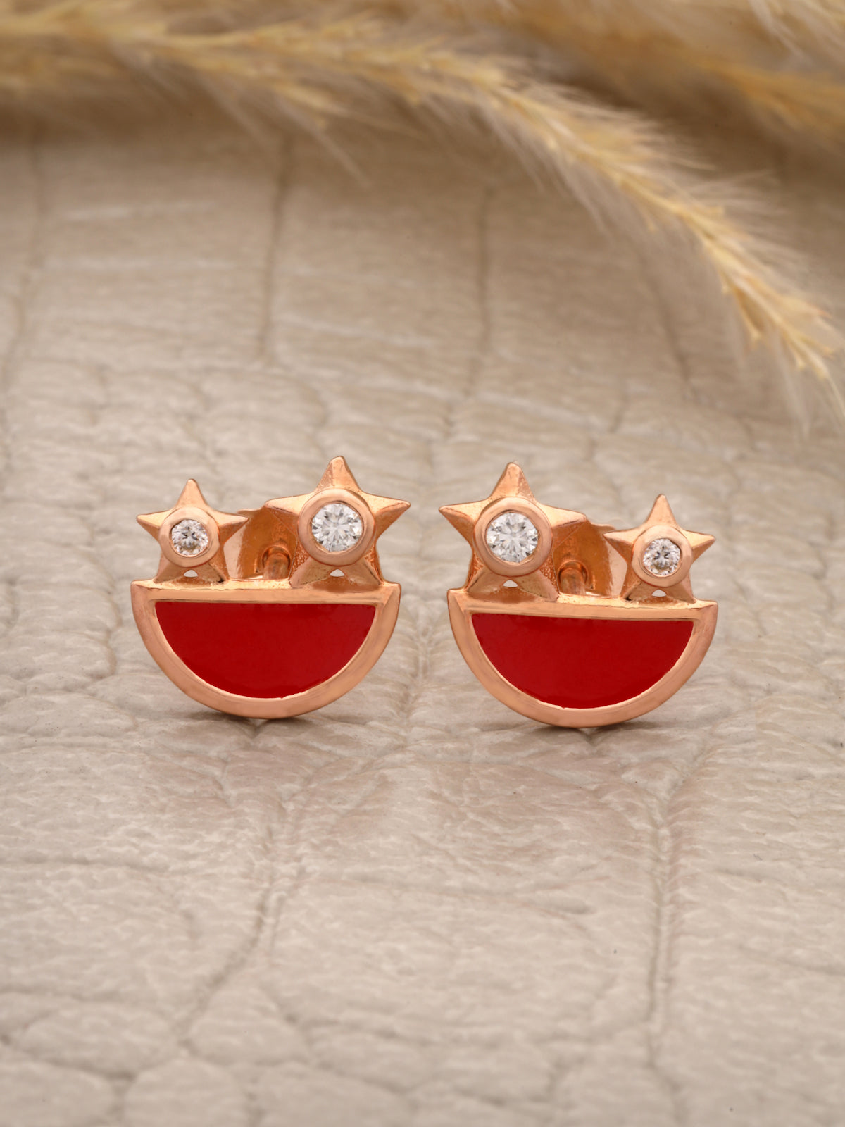 925 Sterling Silver Twinkling Starry Night Enamel Stud Earrings